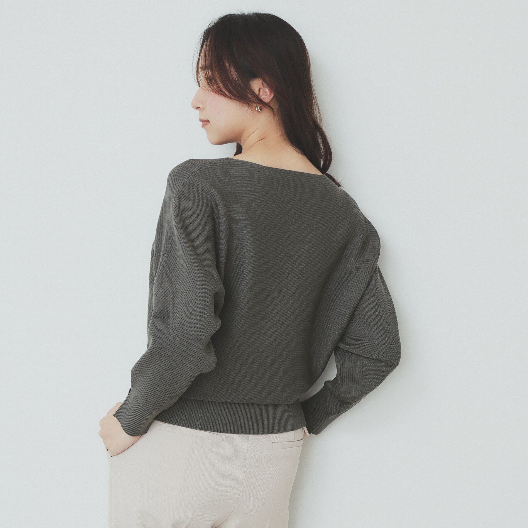 index「《5color》ドルマンリブニット【洗濯機洗い可/抗ピル】」|ニット・セーター|