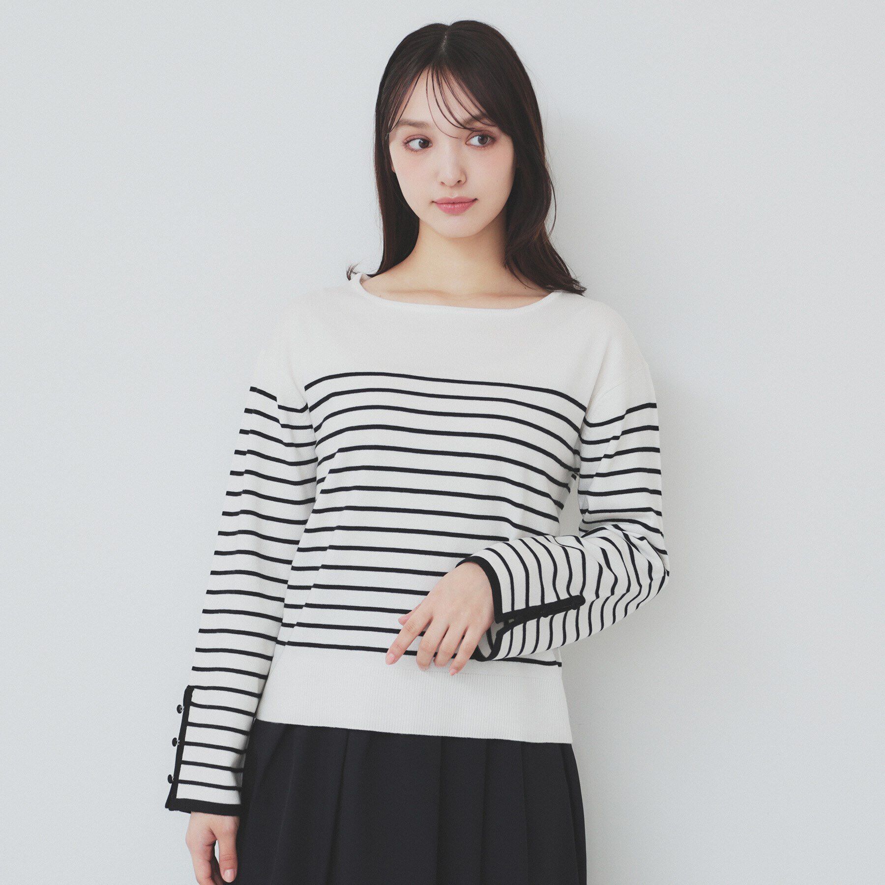 index「袖スリットスリーブニット【洗濯機洗い可】」|ニット・セーター|