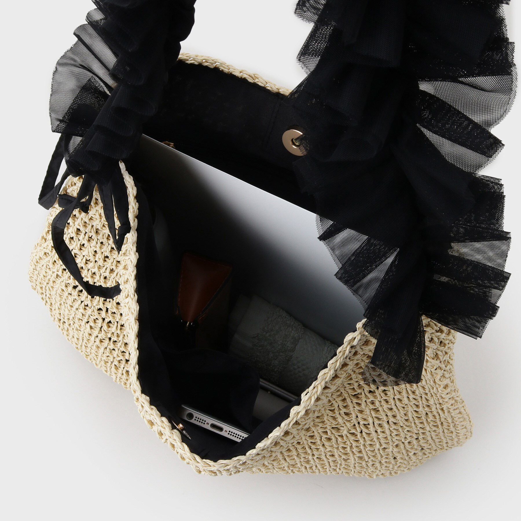 index「雑材ワンショルダーフリルA4トート」|トートバッグ|