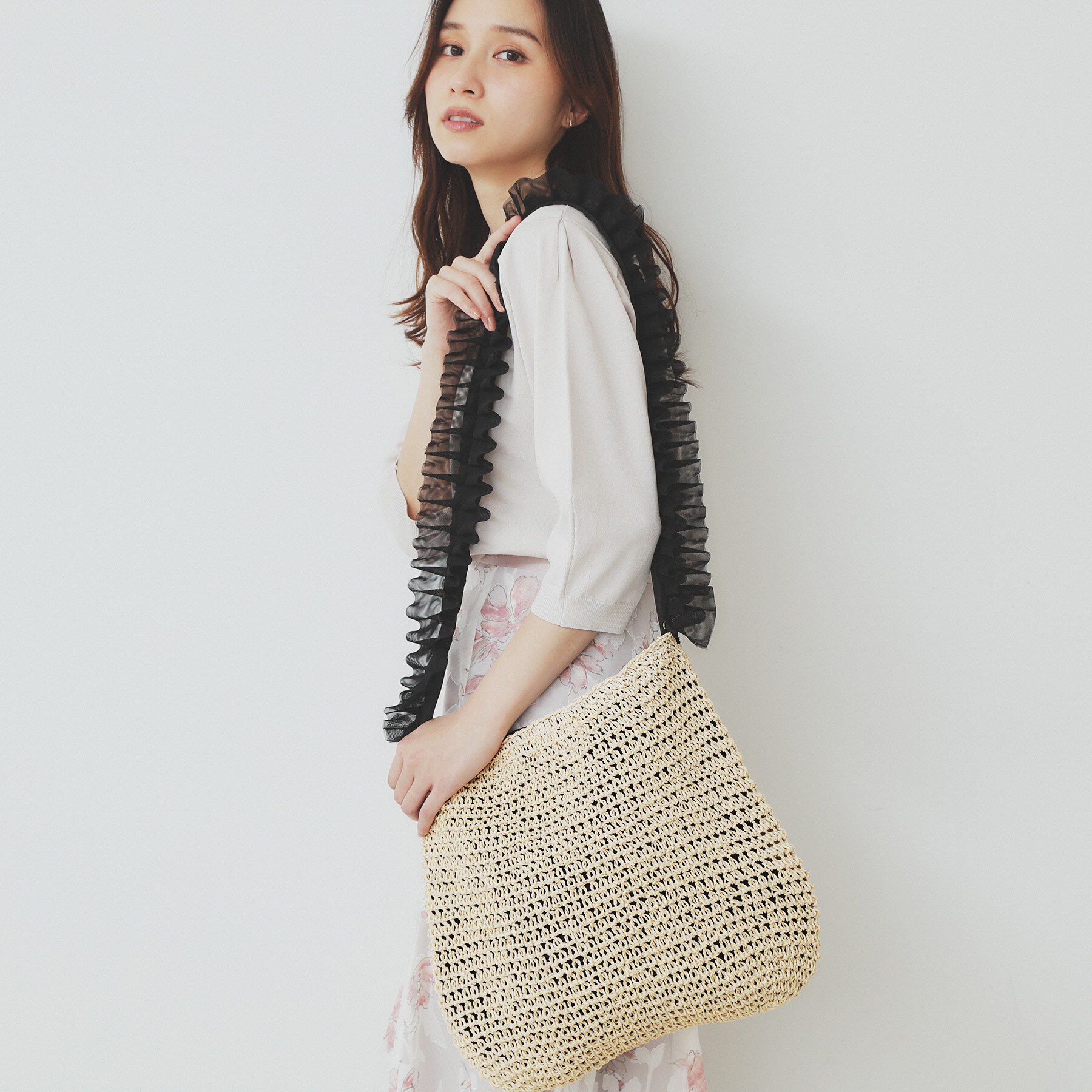 index「雑材ワンショルダーフリルA4トート」|トートバッグ|