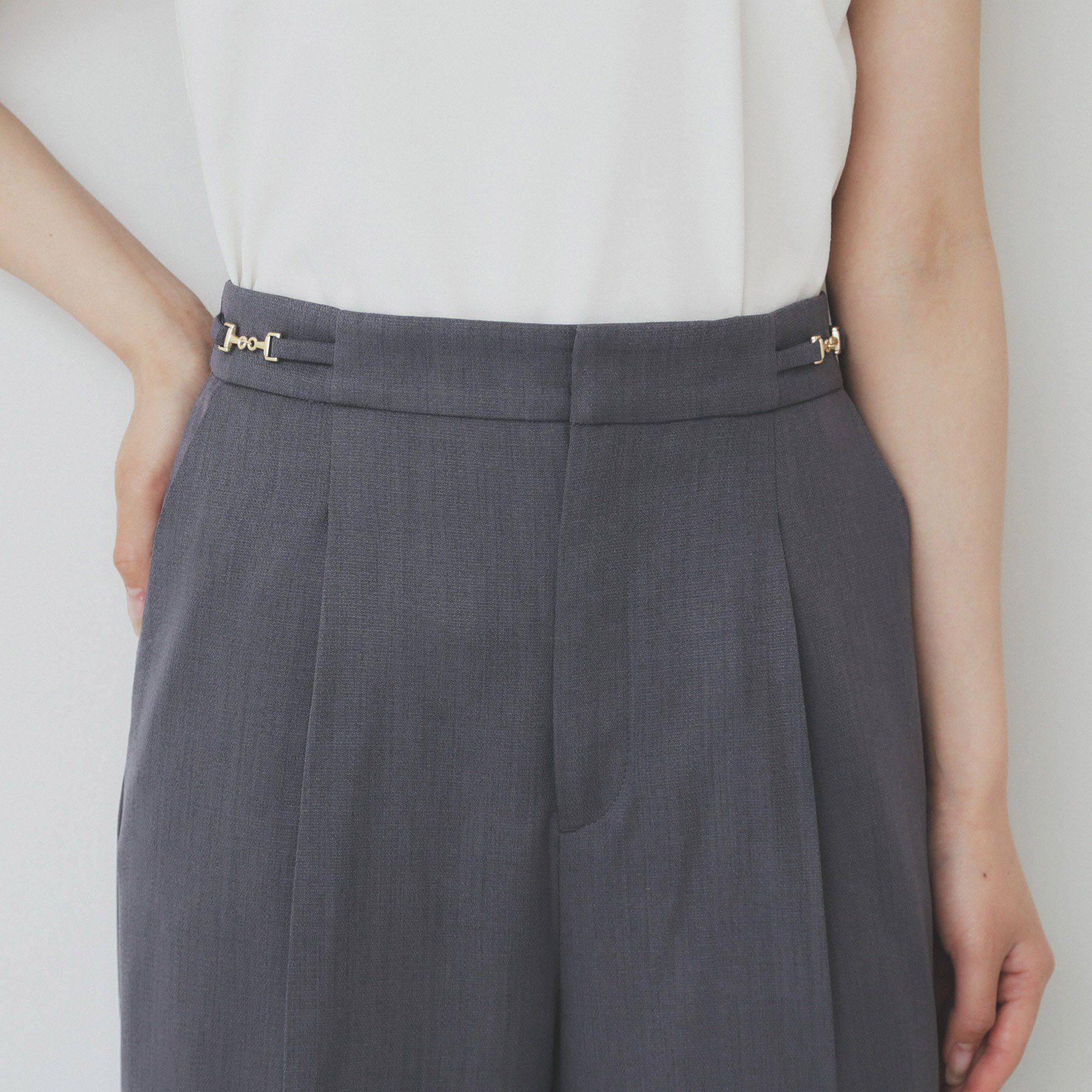 index「サイドビット付きストレッチワイドパンツ【洗濯機洗い可/吸水速乾/防シワ】」|その他|