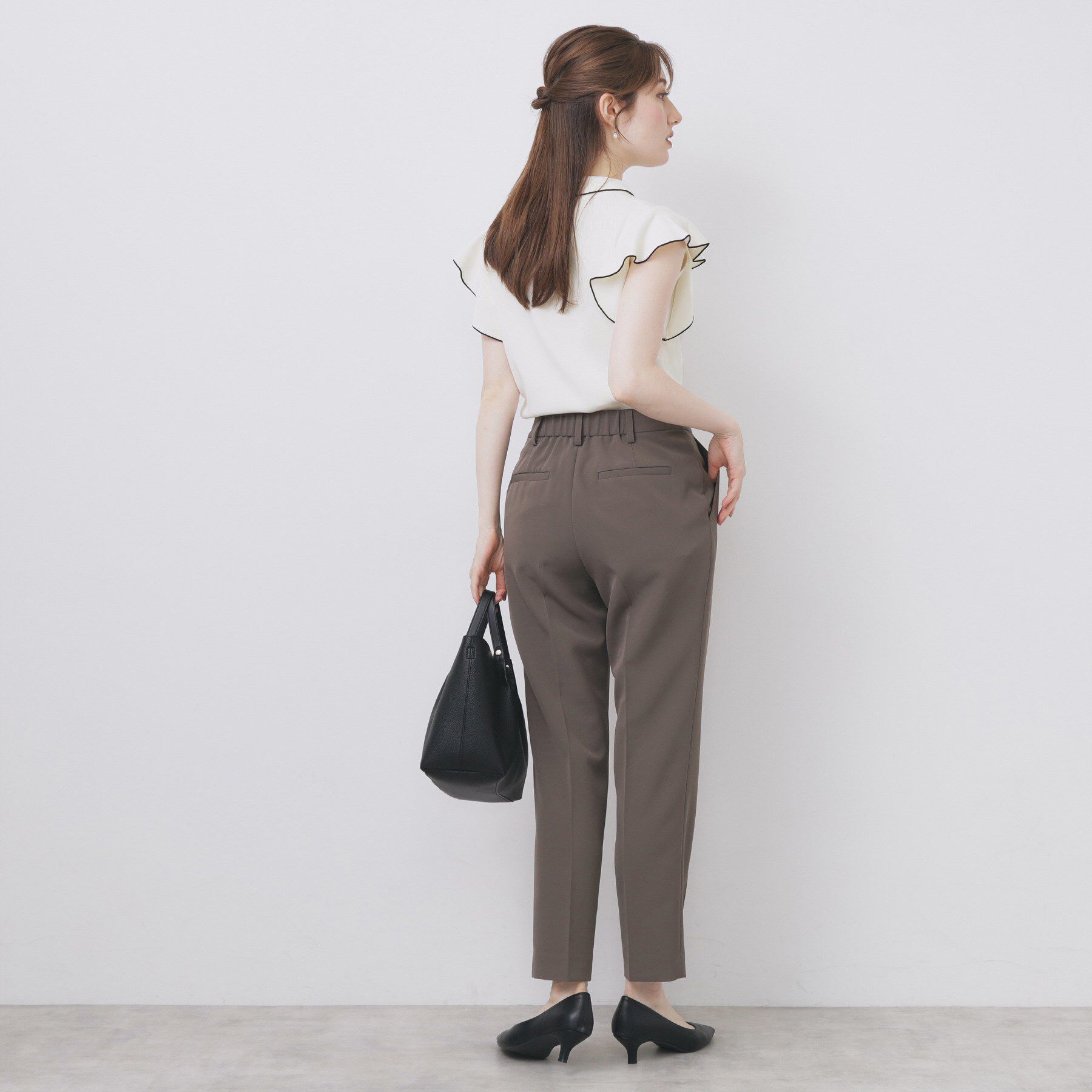 index「フレアスリーブボウタイニット【洗濯機洗い可/接触冷感/抗ピル】」|ニット・セーター|