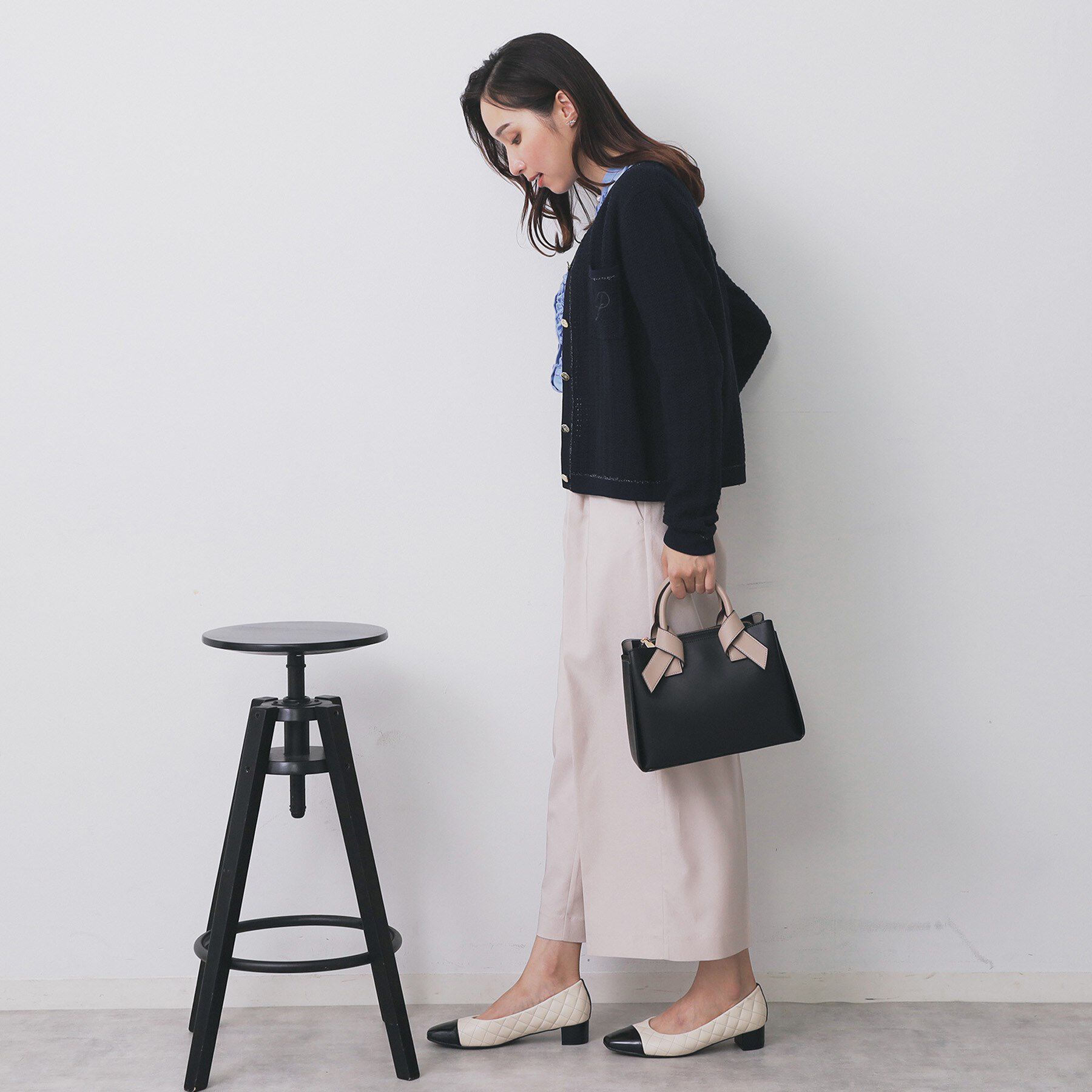 index「ロゴ刺繍クルーカーディガン【洗濯機洗い可】」|カーディガン|