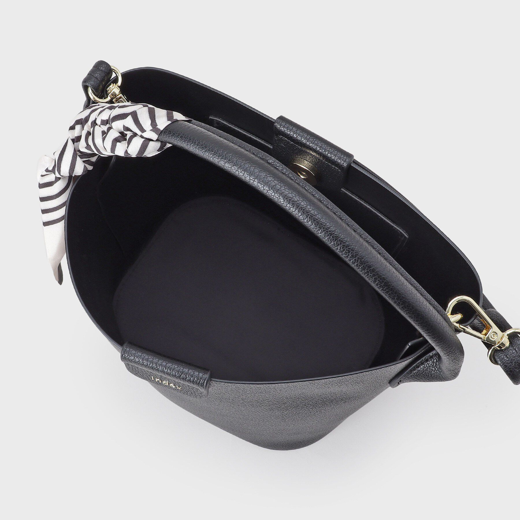 index「ストライプスカーフ付きミドルバッグ【2WAY】」|トートバッグ|