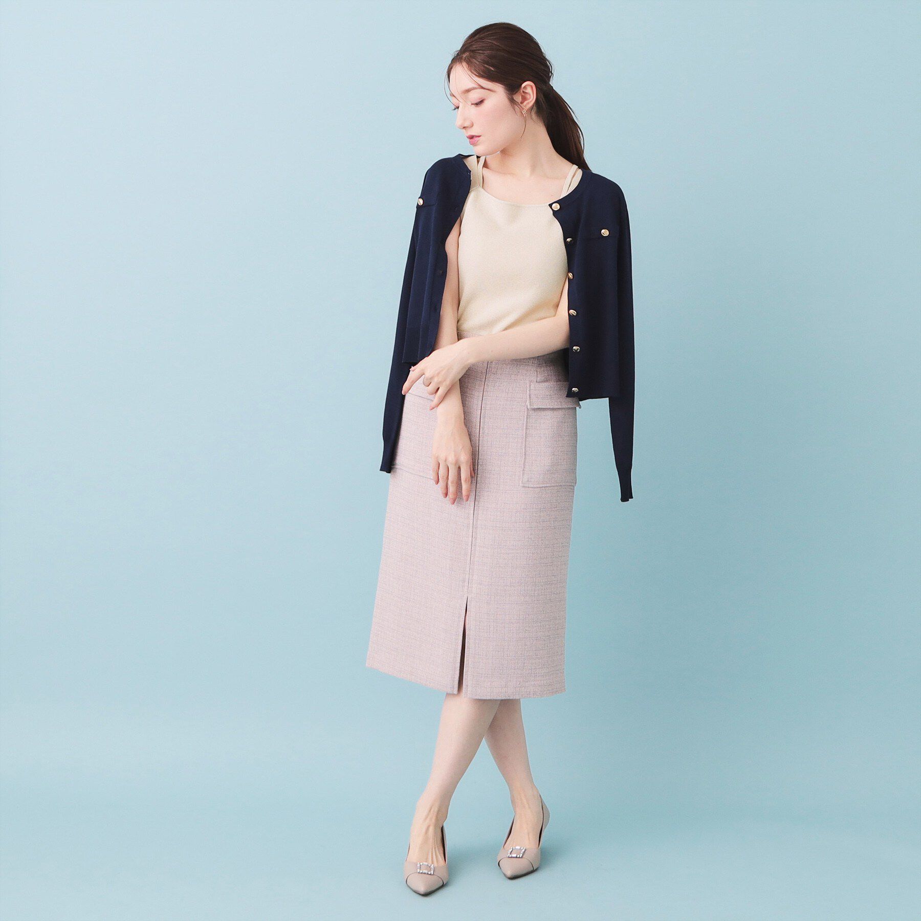 index「2Wayスクエアネックニットタンク【洗濯機OK/抗ピル】」|キャミソール|