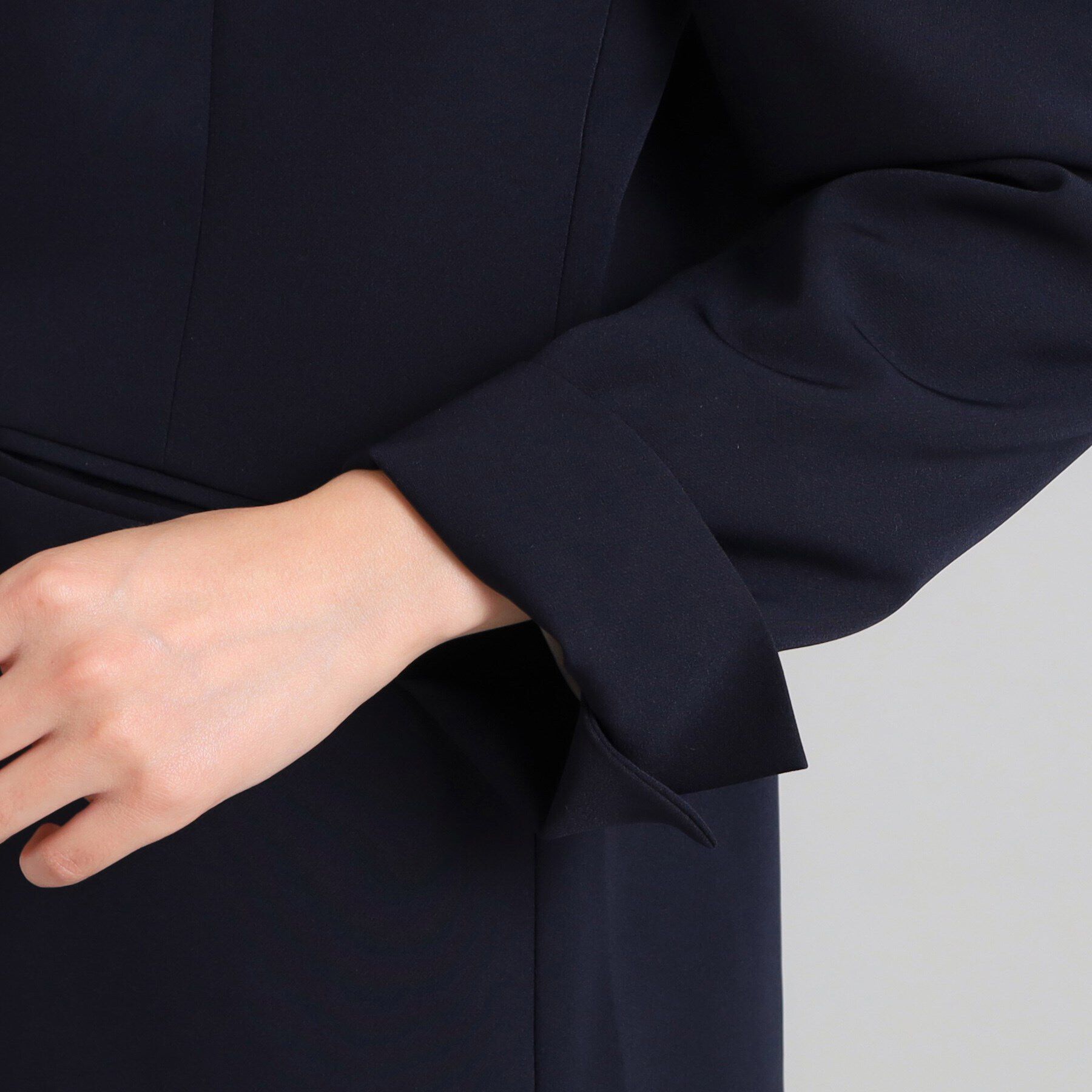 OPAQUE.CLIP「《通勤/セットアップ対応》 Vネックジャケット/ダブルクロス【洗濯機洗い可】」|ノーカラージャケット|