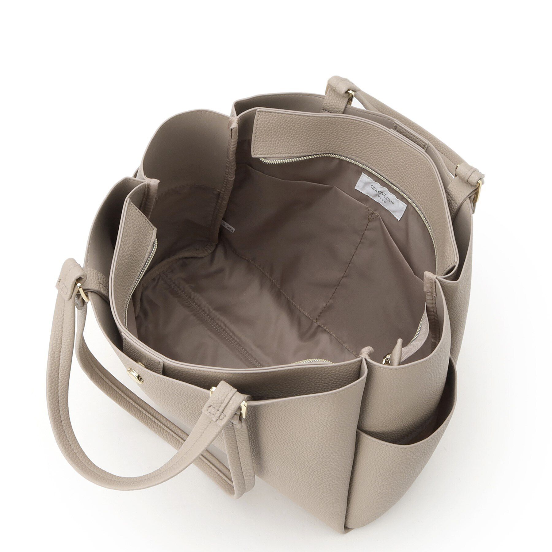 OPAQUE.CLIP「【軽量／A4サイズ対応／2WAY】シュリンク合皮大容量トートバッグ」|トートバッグ|