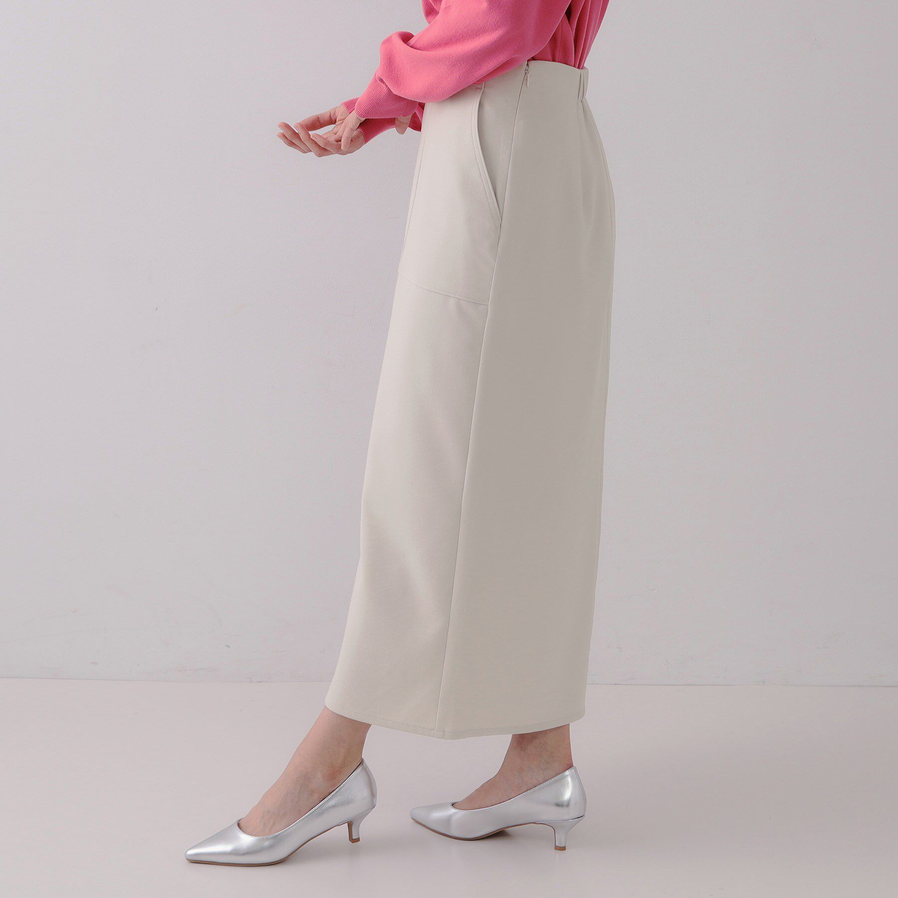 OPAQUE.CLIP「ストレッチダブルポケットタイトスカート【洗濯機洗い可/防シワ】」|スカート|