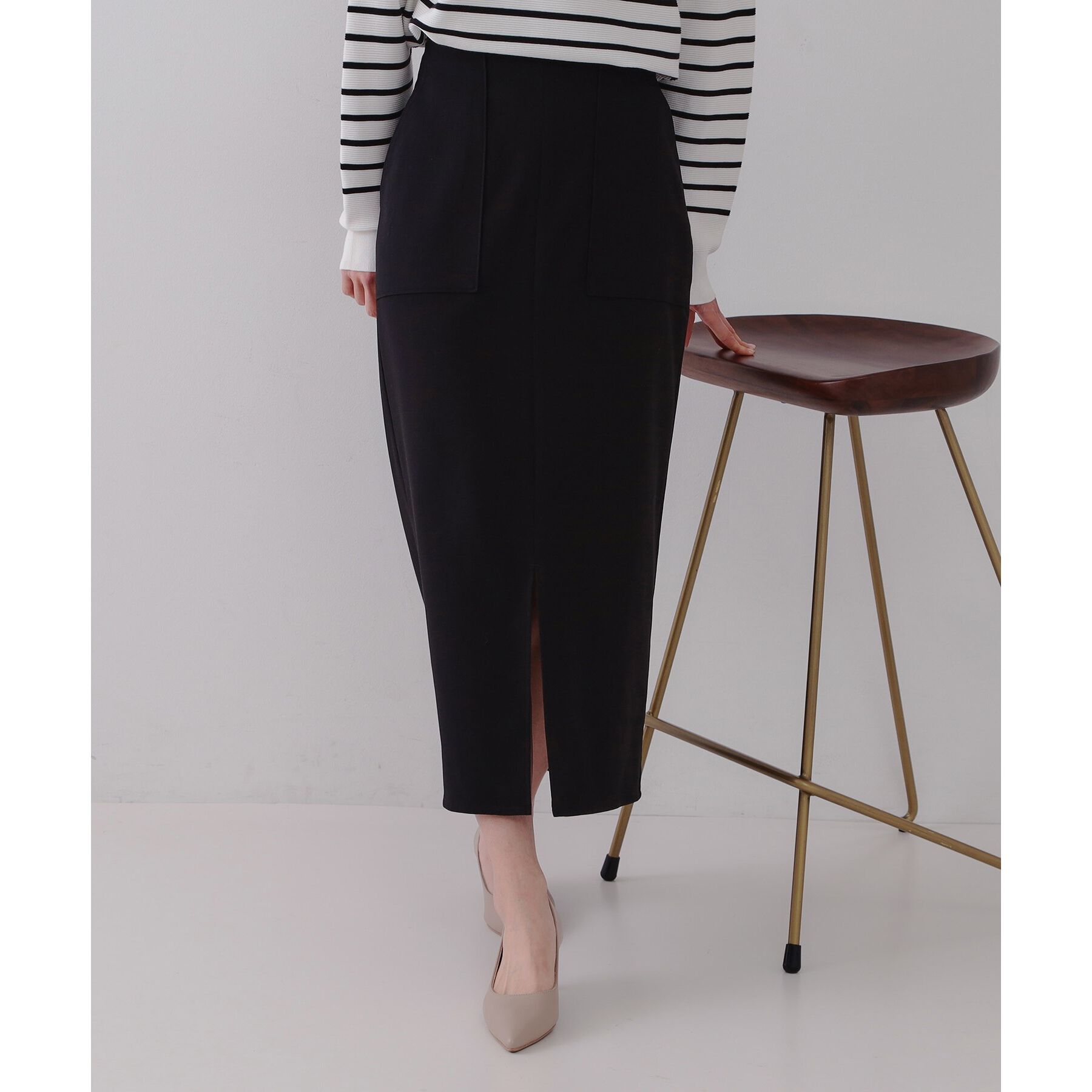 OPAQUE.CLIP「ストレッチダブルポケットタイトスカート【洗濯機洗い可/防シワ】」|スカート|