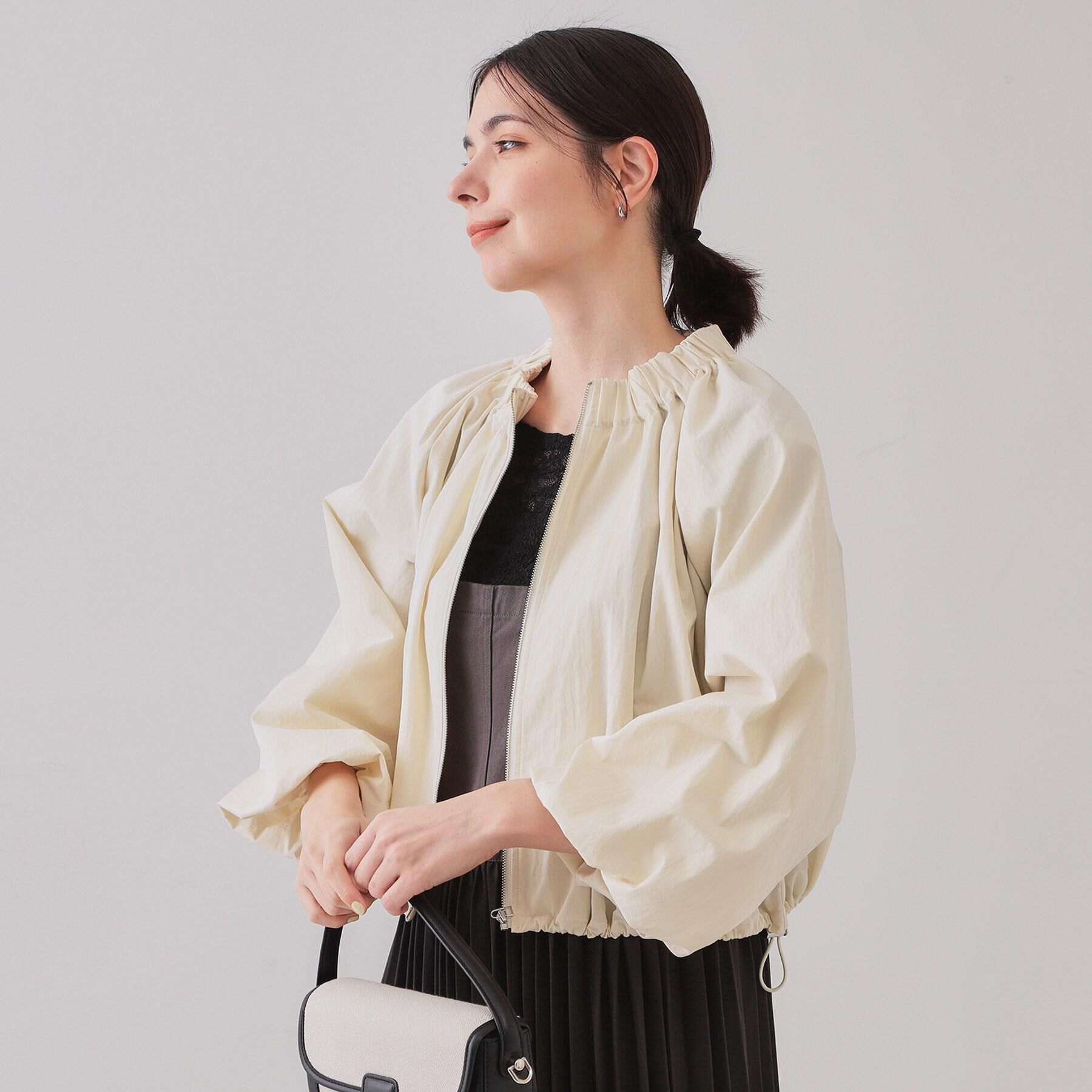 OPAQUE.CLIP「バルーンスリーブZIPブルゾン【洗濯洗い可】」|ブルゾン・スタジャン|