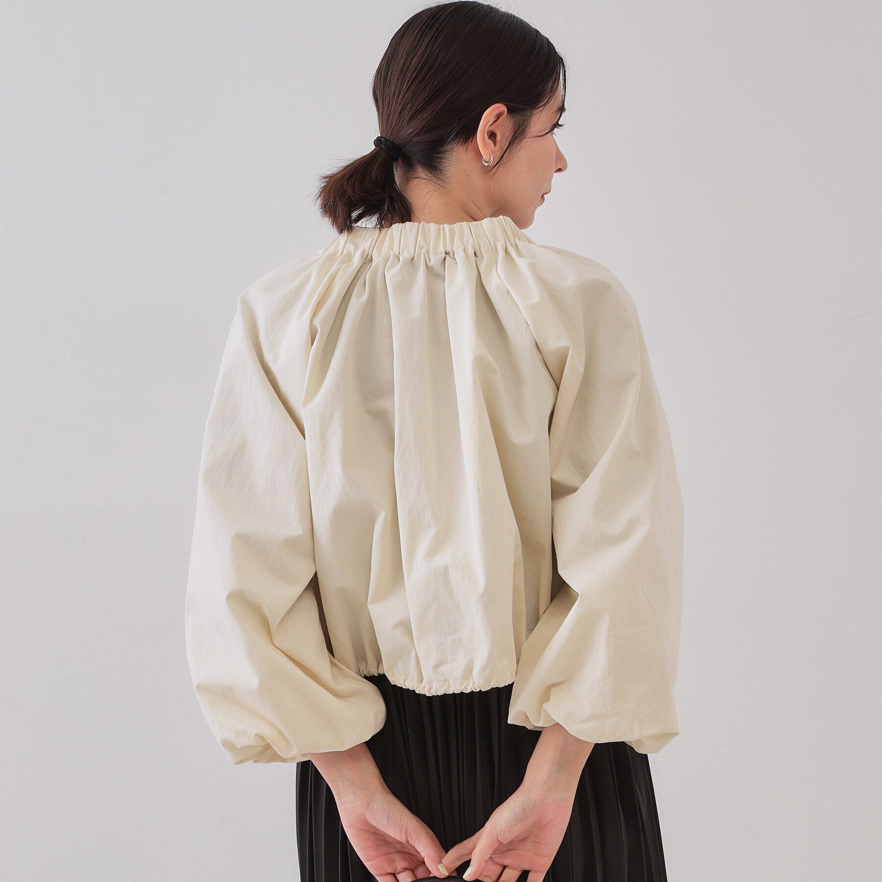 OPAQUE.CLIP「バルーンスリーブZIPブルゾン【洗濯洗い可】」|ブルゾン・スタジャン|