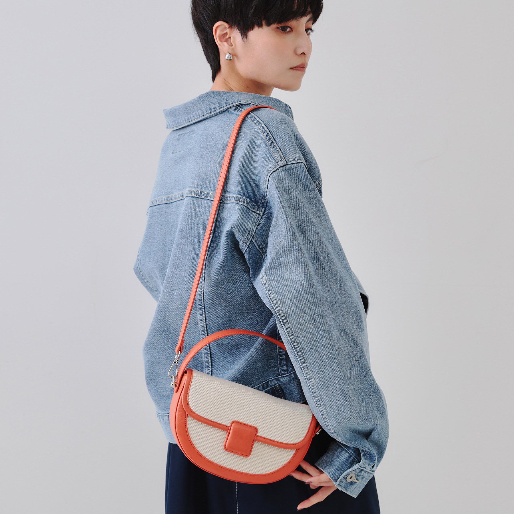 OPAQUE.CLIP「【2WAY】キャンバストリミングデザインバッグ」|ショルダー・メッセンジャー|