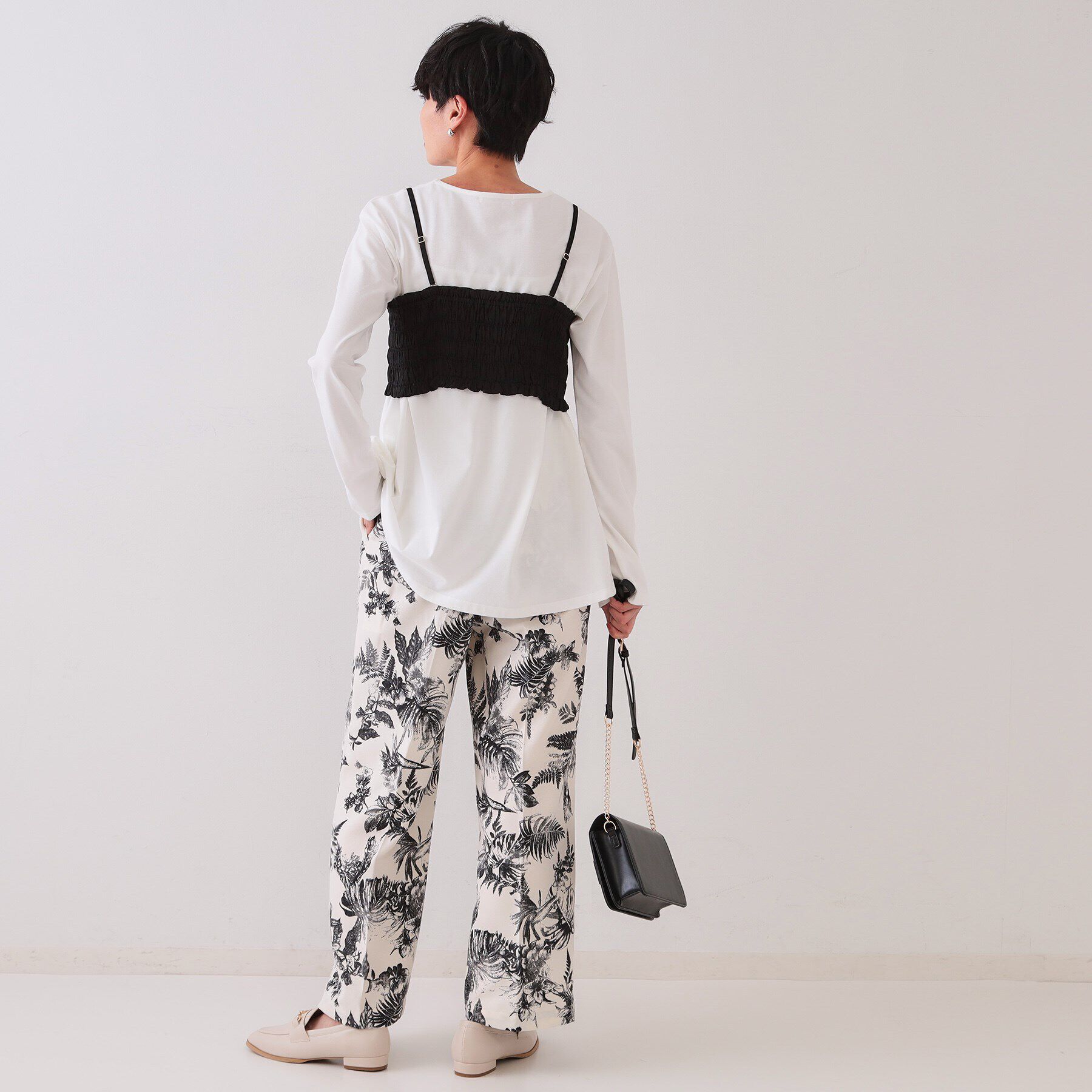 OPAQUE.CLIP「《ツインセット》シャーリングビスチェ&times;ロングTシャツ【洗濯機洗い可】」|その他|