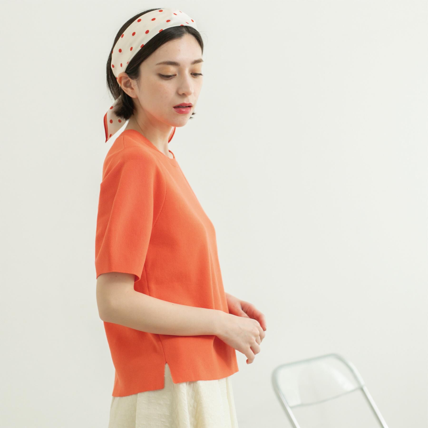 OPAQUE.CLIP「カーブスリーブニット【UV/洗濯機洗い可】」|ニット・セーター|