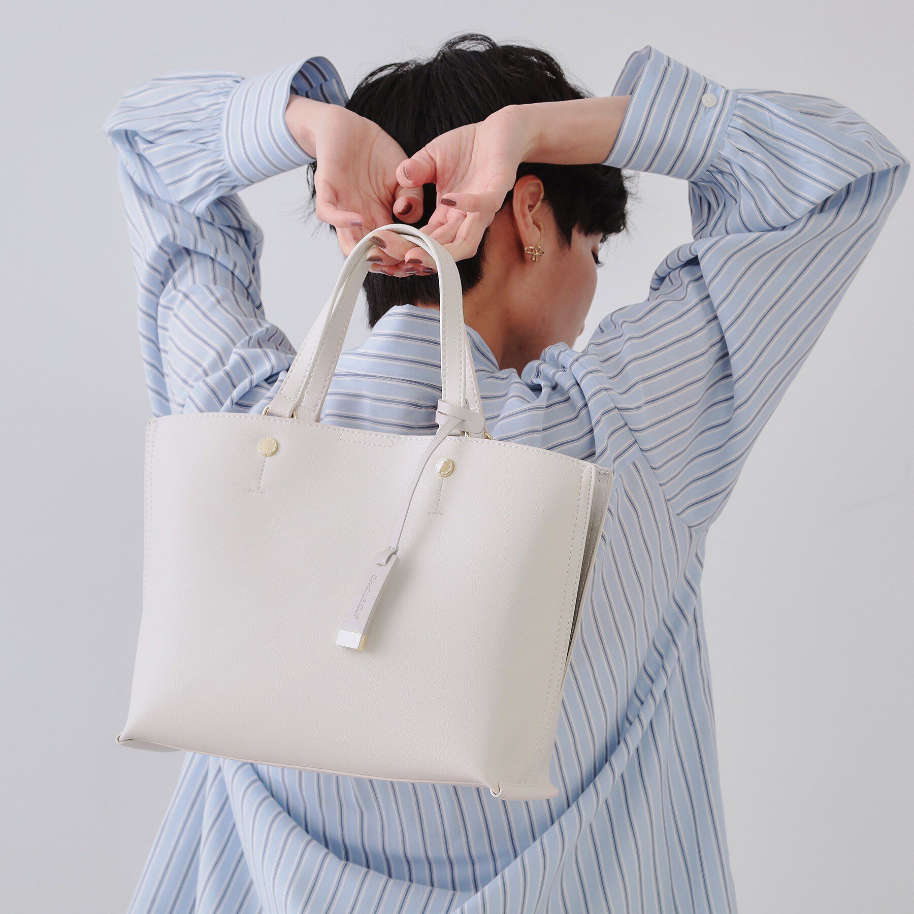 OPAQUE.CLIP「【2WAY】バイカラー3層ミドルトートバッグ」|トートバッグ|