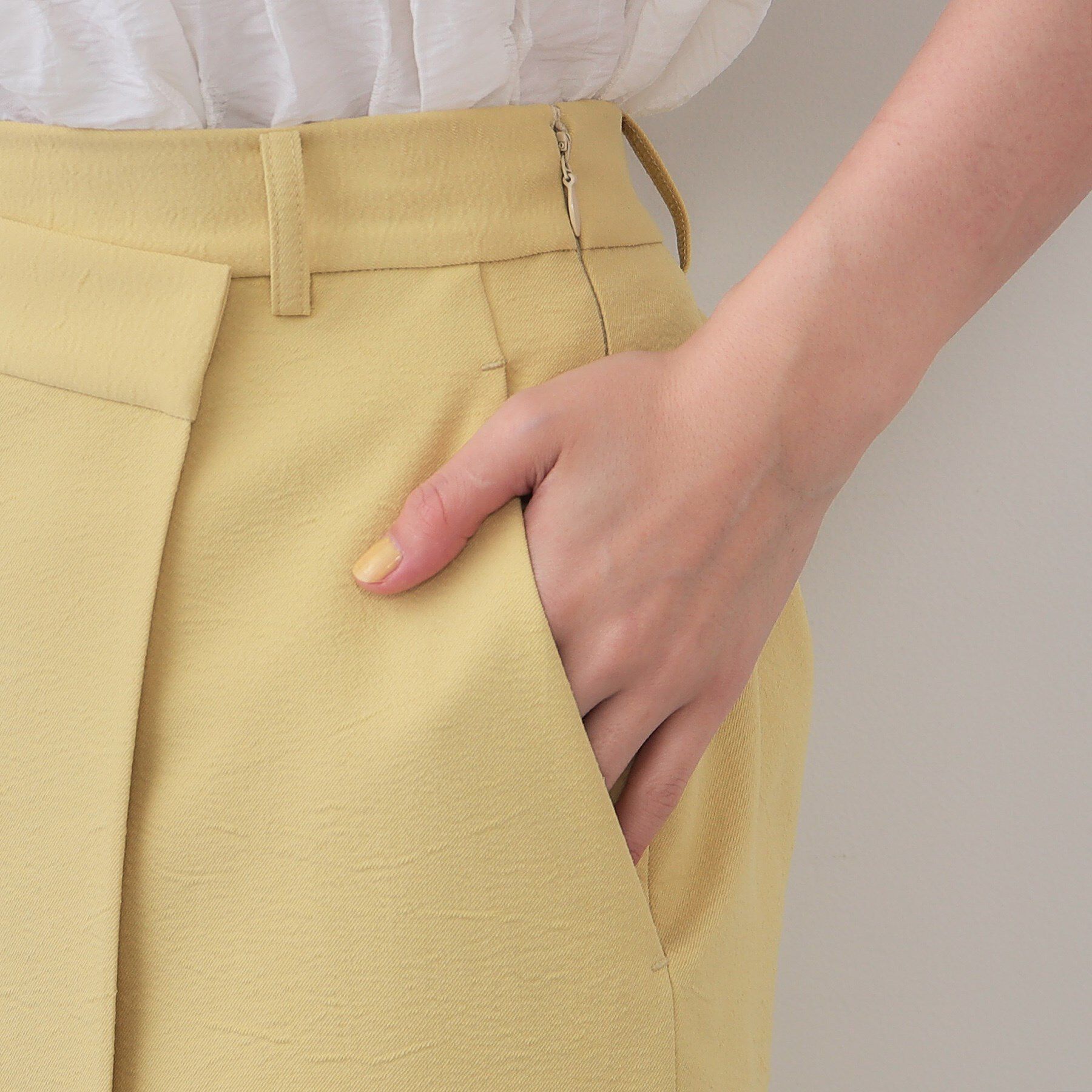 OPAQUE.CLIP「ラップ風ナロースカート【洗濯機洗い可】」|スカート|