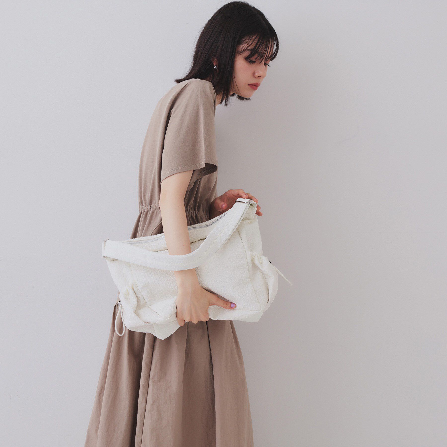 OPAQUE.CLIP「【2WAY／A4サイズ対応】ふくれジャカードショルダーバッグ」|ショルダー・メッセンジャー|