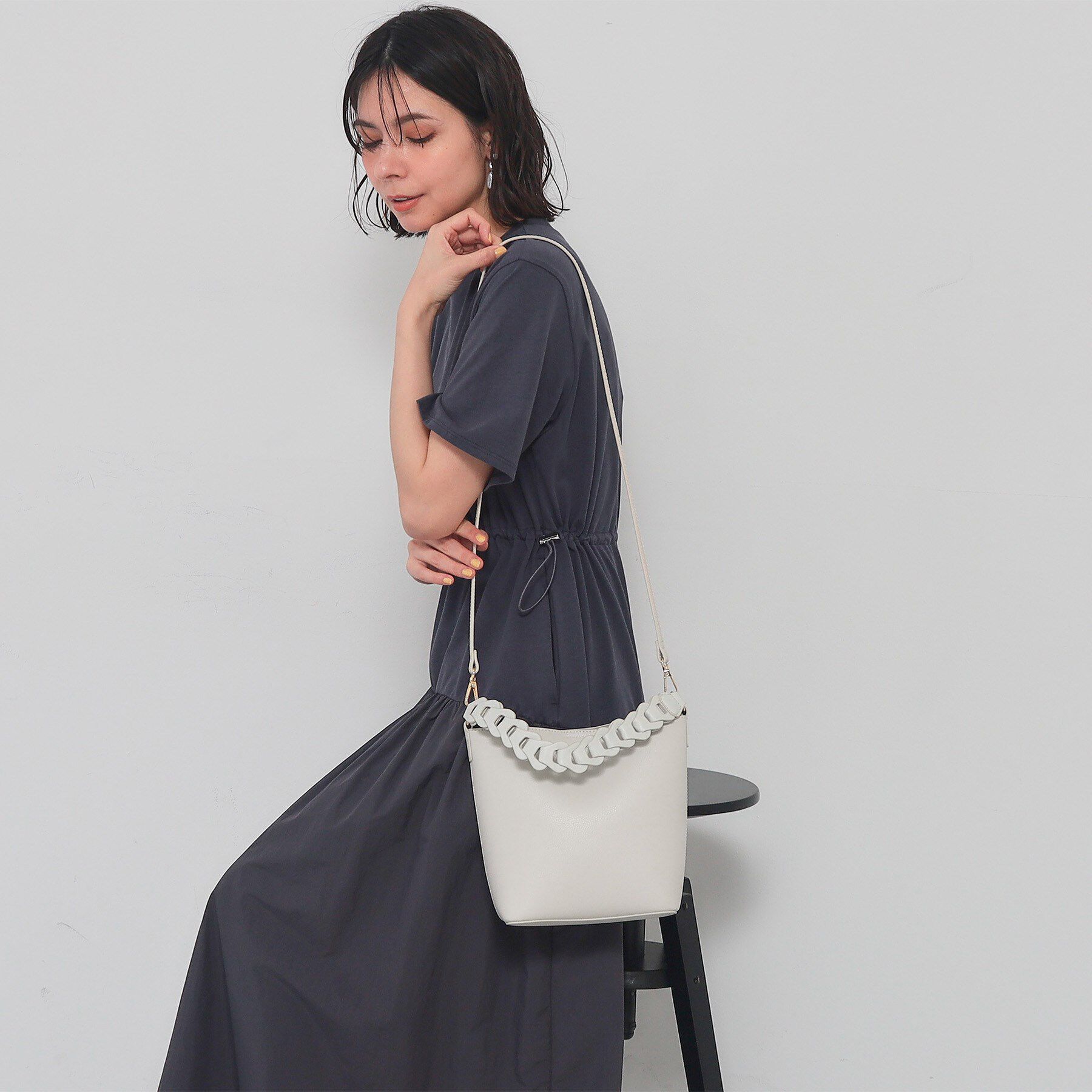 OPAQUE.CLIP「【2WAY】デザインハンドルバッグ」|ショルダー・メッセンジャー|