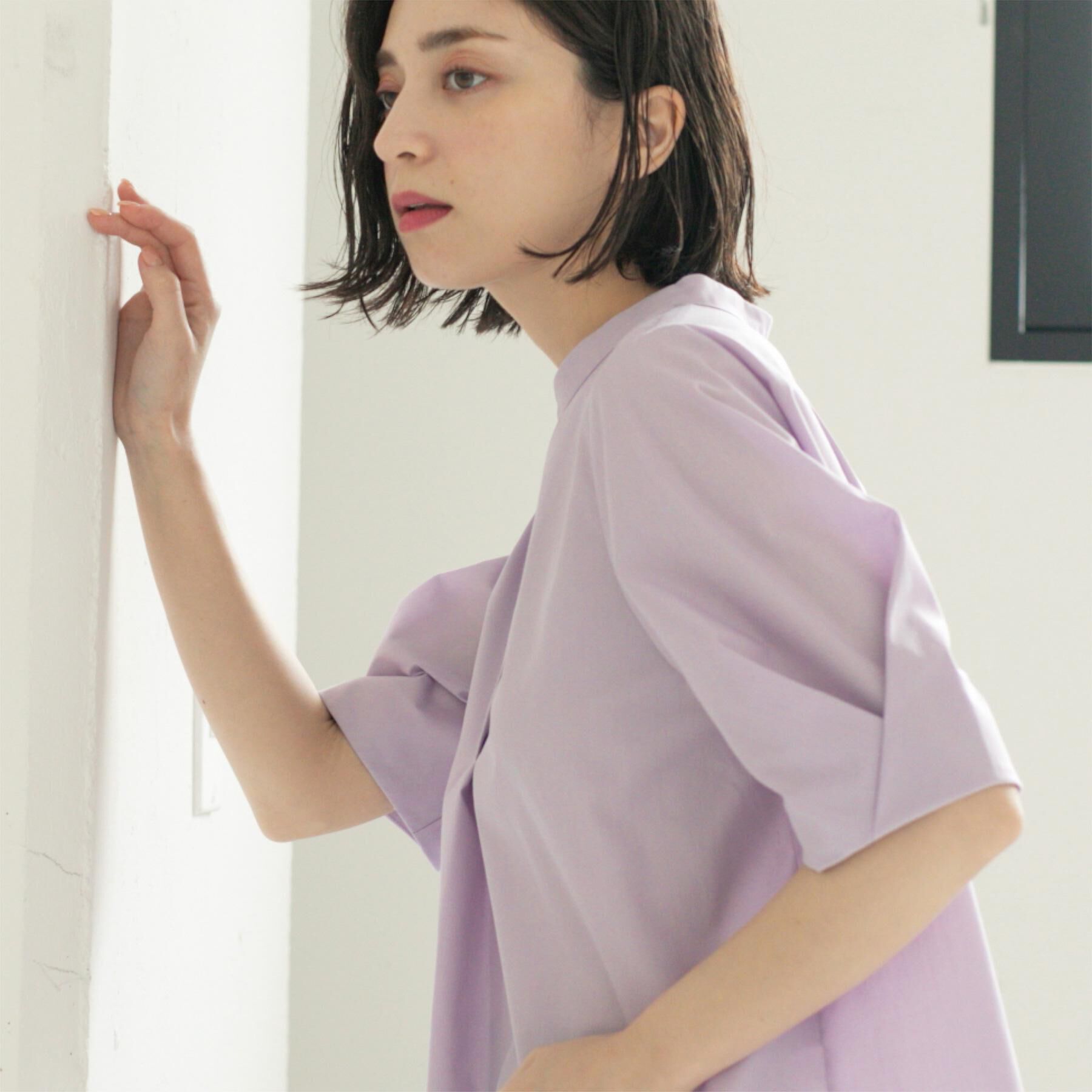 OPAQUE.CLIP「スキッパータックスリーブブラウス【洗濯機洗い可】」|シャツ・ブラウス|