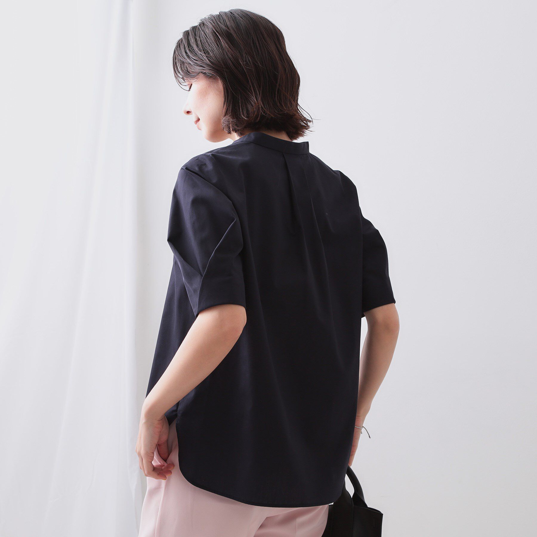 OPAQUE.CLIP「スキッパータックスリーブブラウス【洗濯機洗い可】」|シャツ・ブラウス|