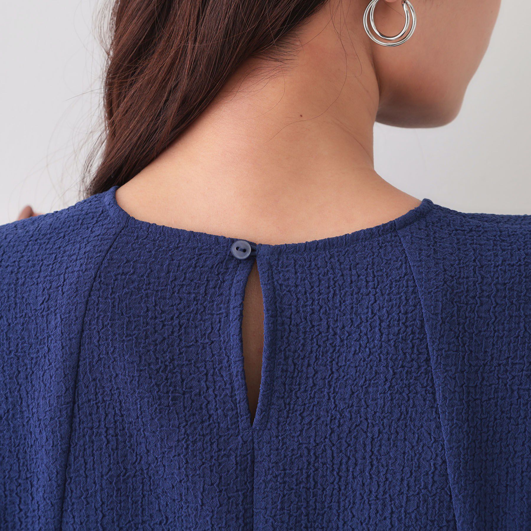 OPAQUE.CLIP「ストレッチジャカード2WAYリボントップス/セットアップ対応可【洗濯機洗い可】」|シャツ・ブラウス|