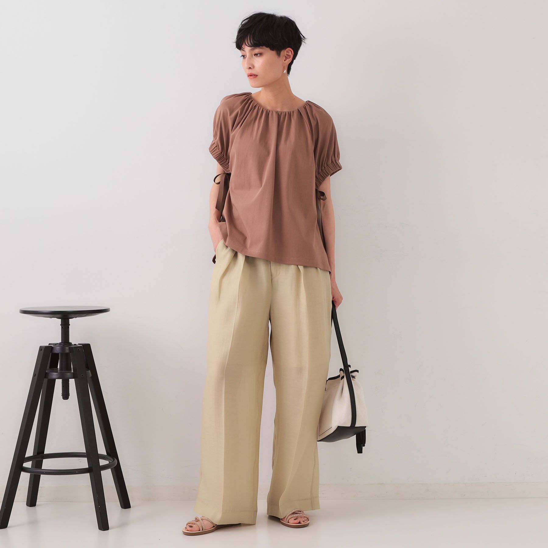 OPAQUE.CLIP「シアータックワイドパンツ【洗濯機洗い可】」|その他|