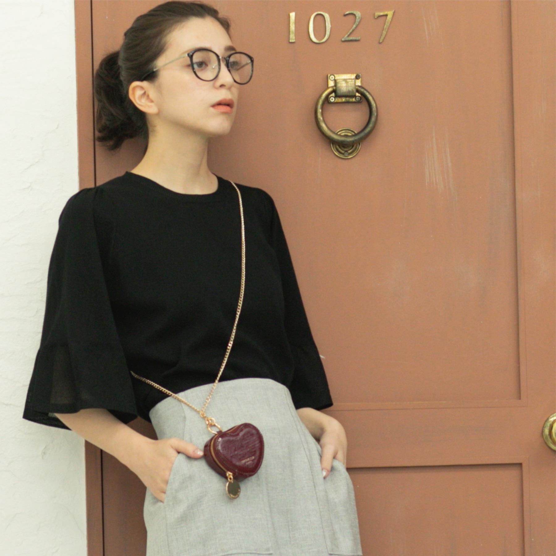 OPAQUE.CLIP「《5色展開》シアーフレアスリーブニット【洗濯機洗い可】」|ニット・セーター|