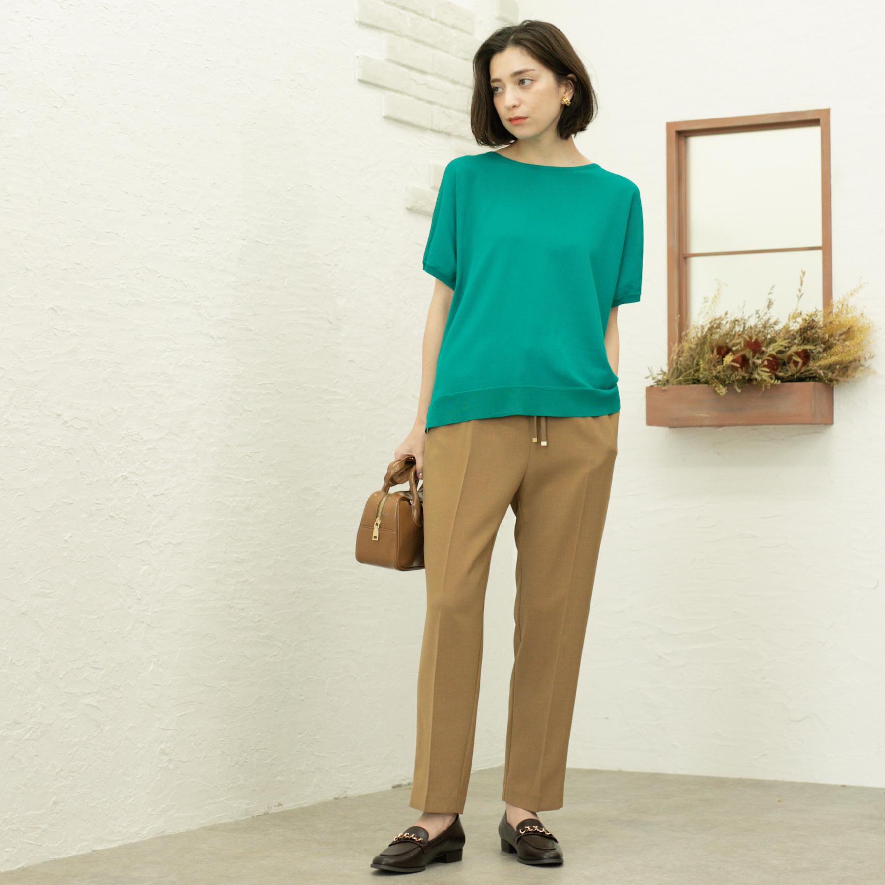 OPAQUE.CLIP「《6色展開/S-LLサイズ》ドルマンスリーブニット【UV/接触冷感/洗濯機洗い可/抗ピル】」|ニット・セーター|