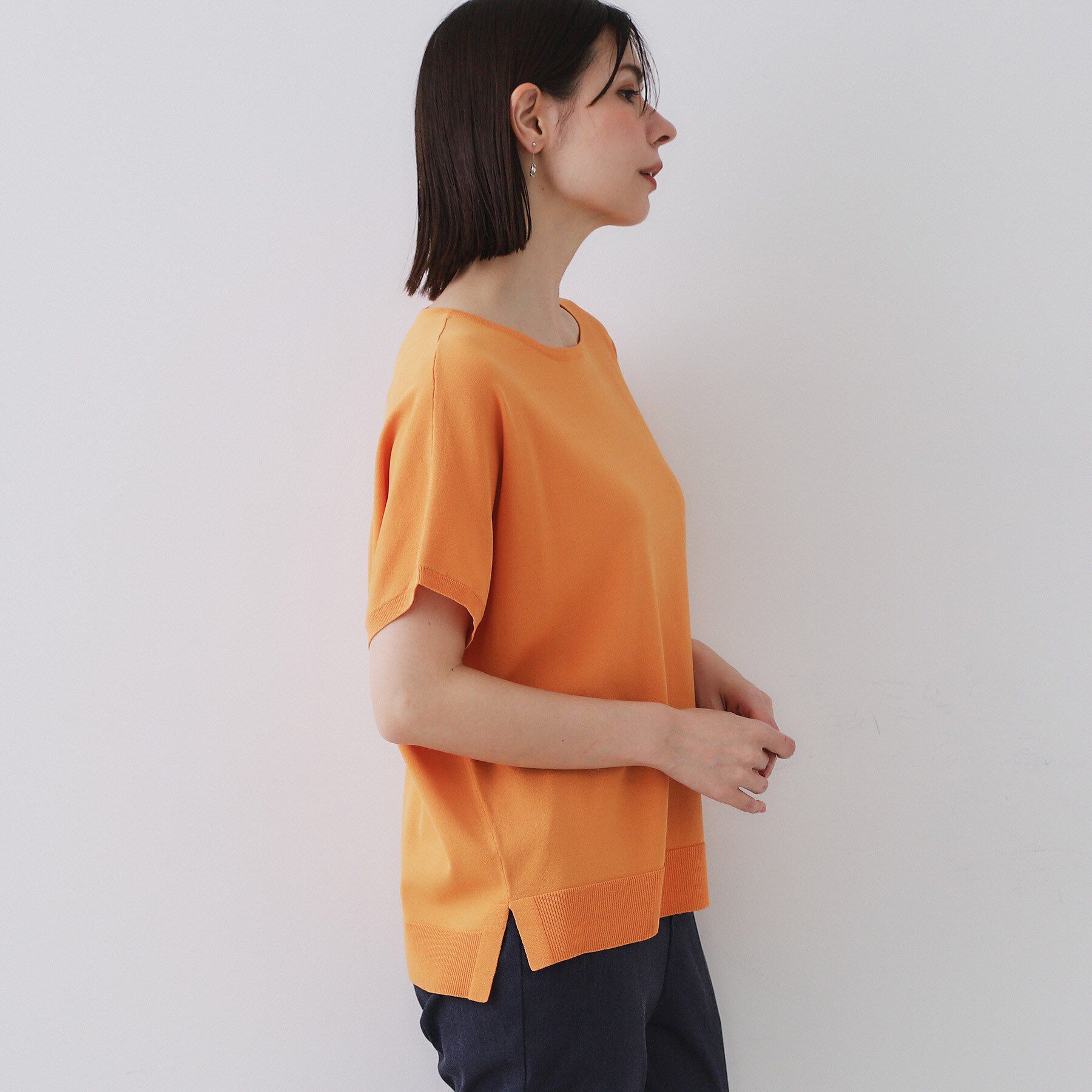 OPAQUE.CLIP「《6色展開/S-LLサイズ》ドルマンスリーブニット【UV/接触冷感/洗濯機洗い可/抗ピル】」|ニット・セーター|