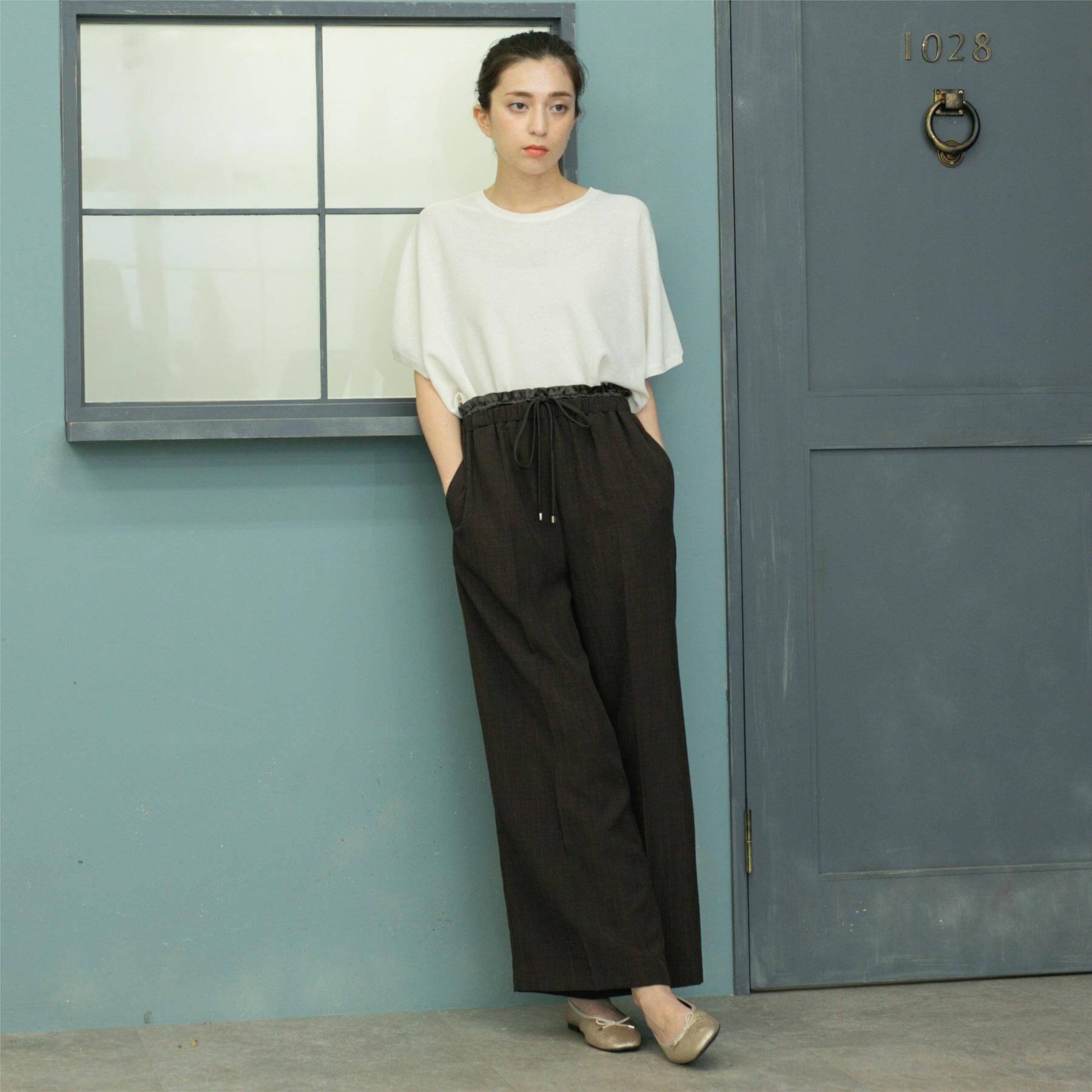 OPAQUE.CLIP「ウエストサテン使いイージーワイドパンツ【洗濯機洗い可】」|その他|