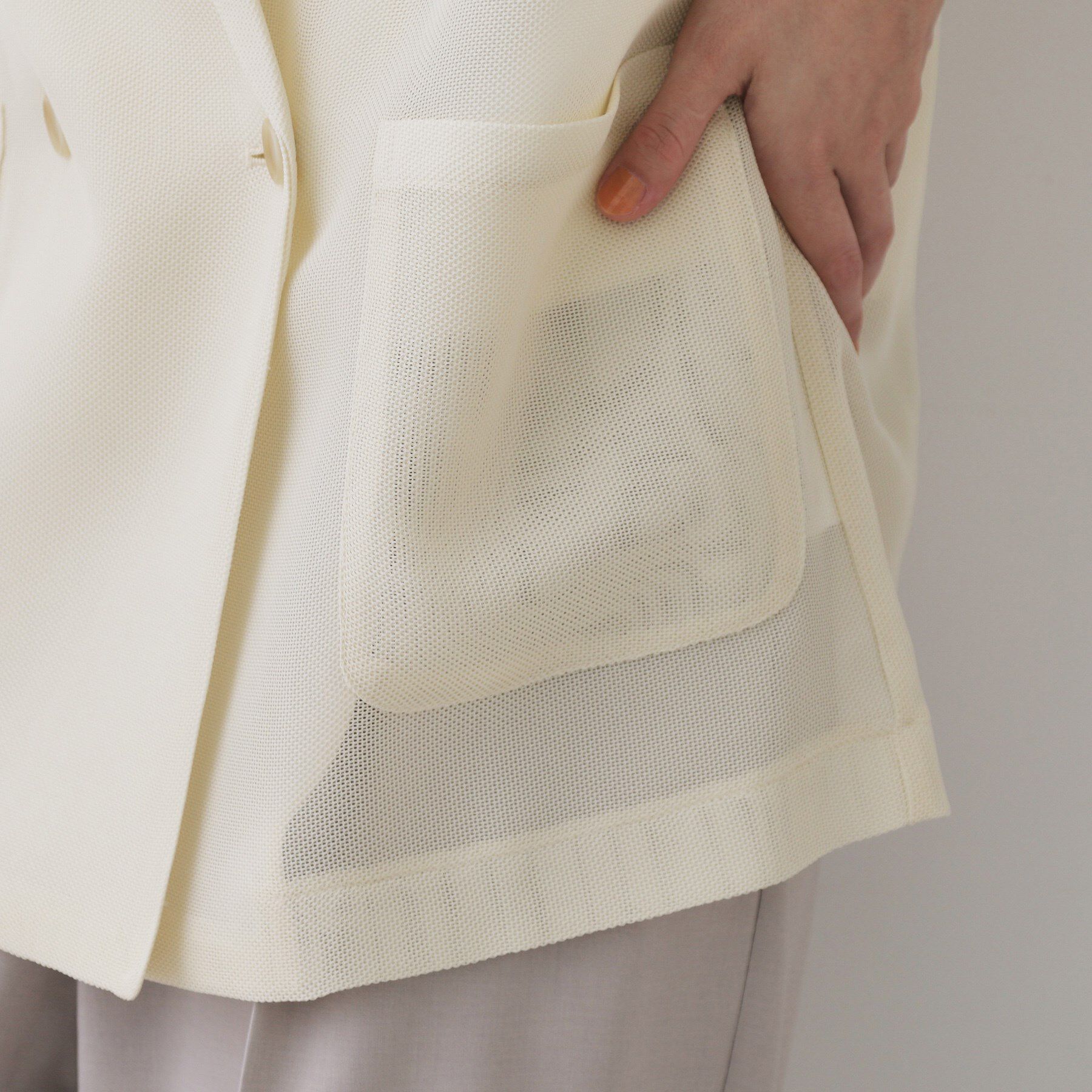 OPAQUE.CLIP「メッシュテーラードジャケット【洗濯機洗い可】」|テーラードジャケット|