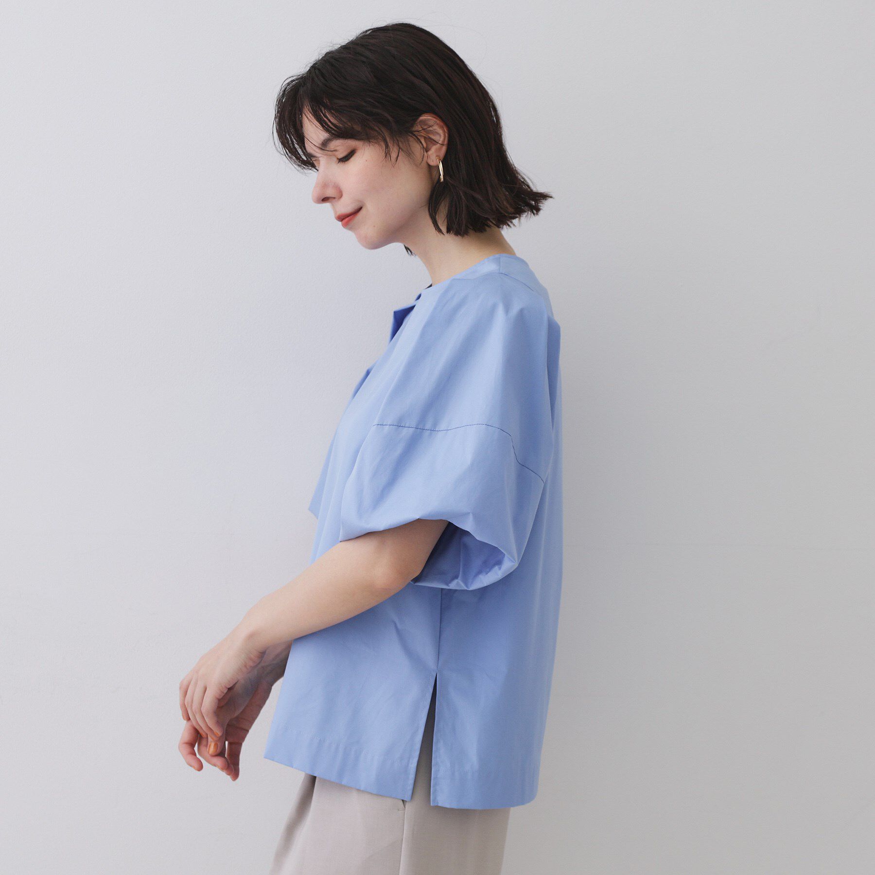 OPAQUE.CLIP「バルーンスリーブブラウス【洗濯機洗い可】」|シャツ・ブラウス|