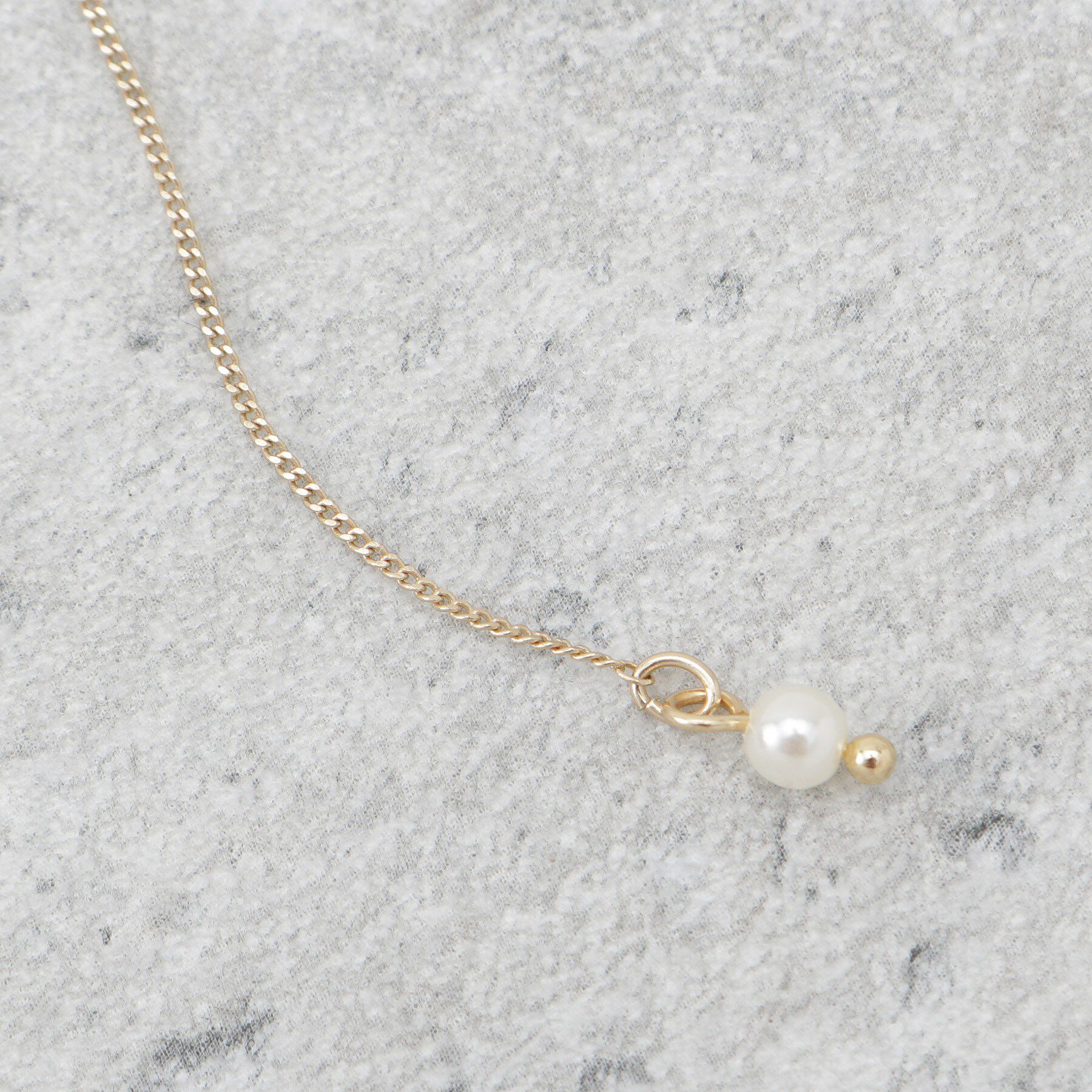 OPAQUE.CLIP「オーバルメタル&times;フェイクパール スライドネックレス」|ネックレス|