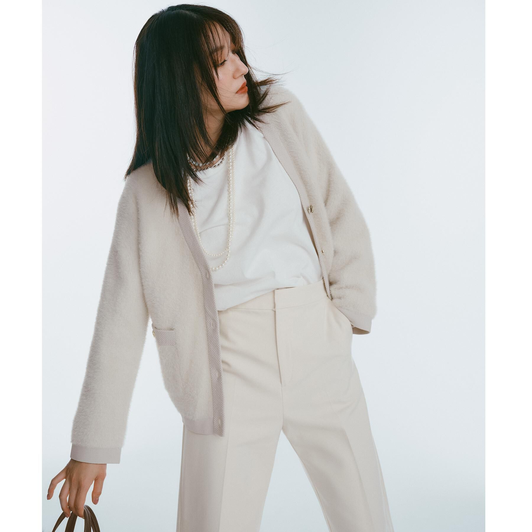 OPAQUE.CLIP「【3WAY】2連フェイクパール ショート＆ロング ネックレス」|ネックレス|