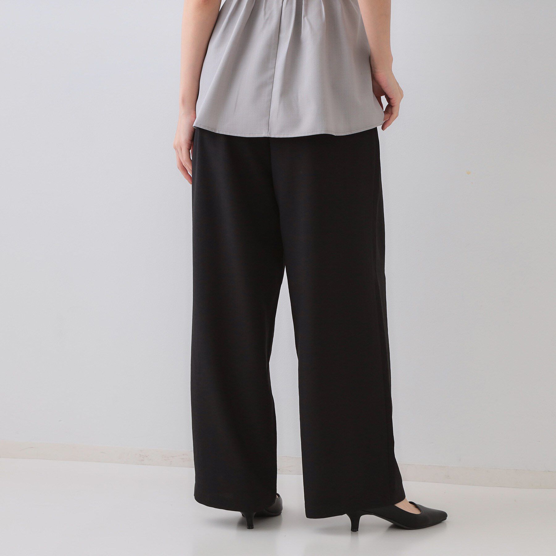 OPAQUE.CLIP「リネンライクタックワイドパンツ【洗濯機洗い可】」|その他|