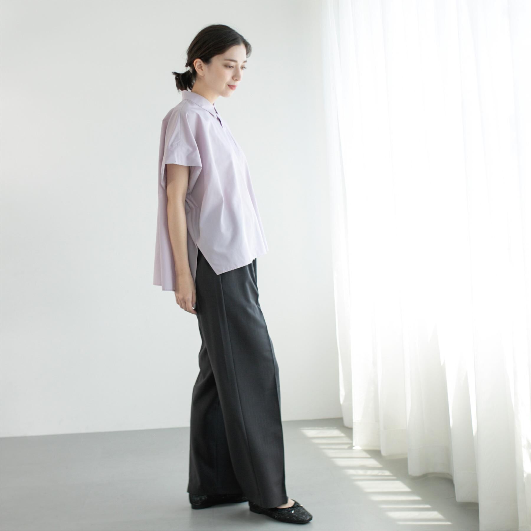 OPAQUE.CLIP「ラメストライプイージーワイドパンツ/セットアップ可【洗濯機洗い可/防シワ/吸水速乾】」|その他|