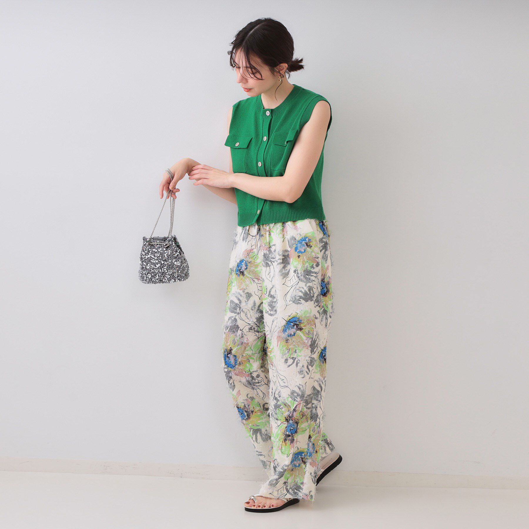 OPAQUE.CLIP「【2WAY】素材アソートシャイニー巾着ミニショルダーバッグ」|ショルダー・メッセンジャー|