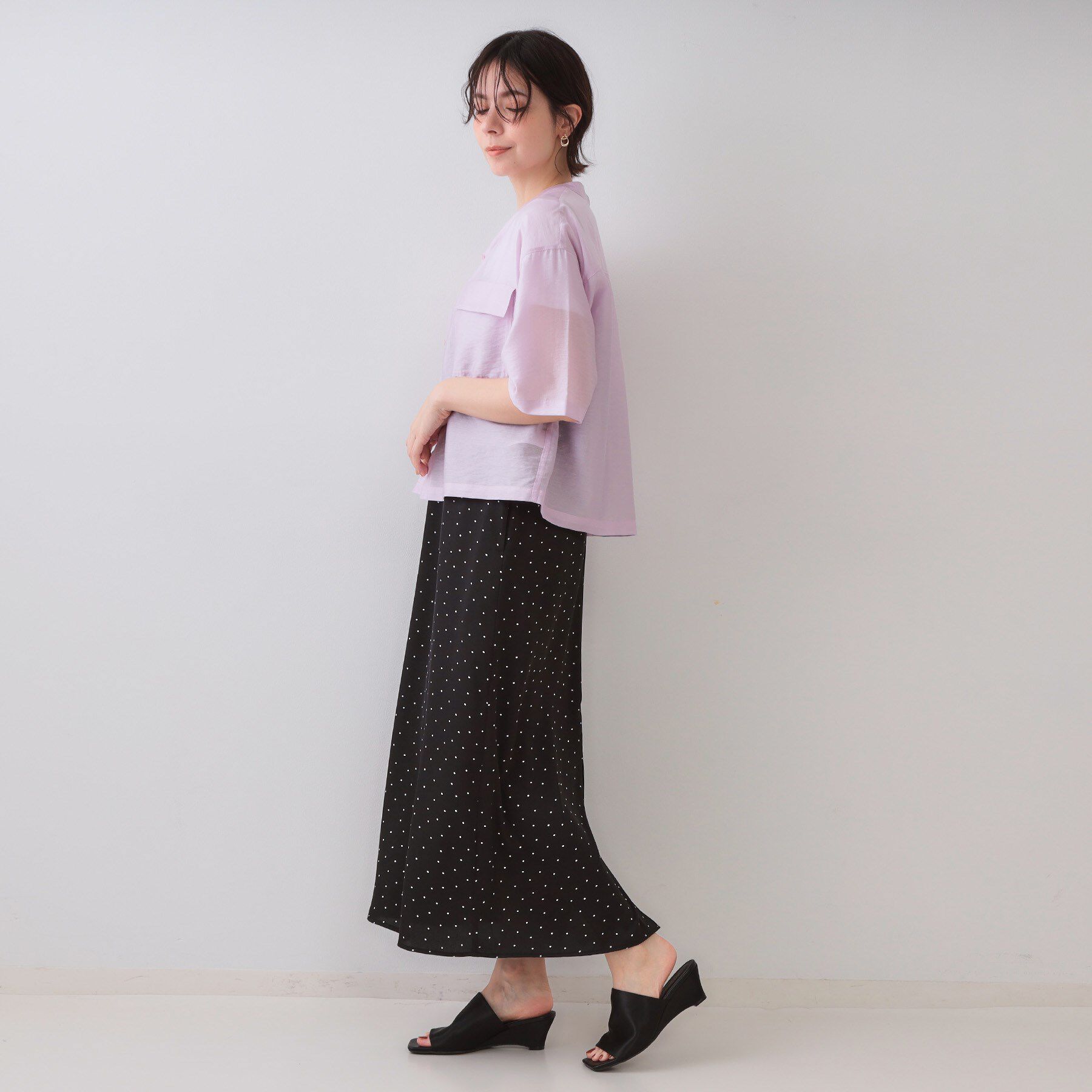 OPAQUE.CLIP「スクエアトゥミュールサンダル」|サンダル|