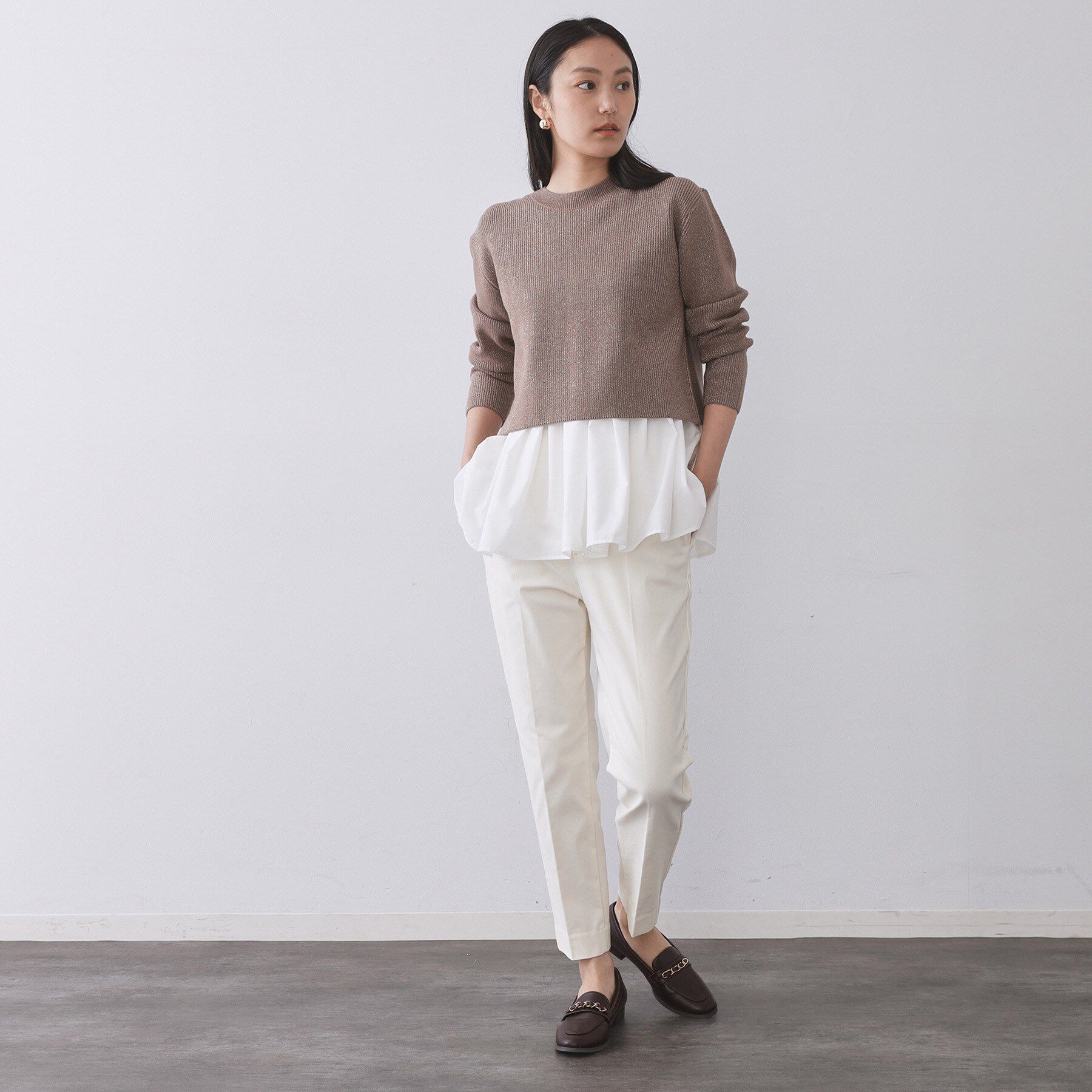 OPAQUE.CLIP「【抗菌防臭加工/通勤対応】チェーンデザインローファー」|パンプス|