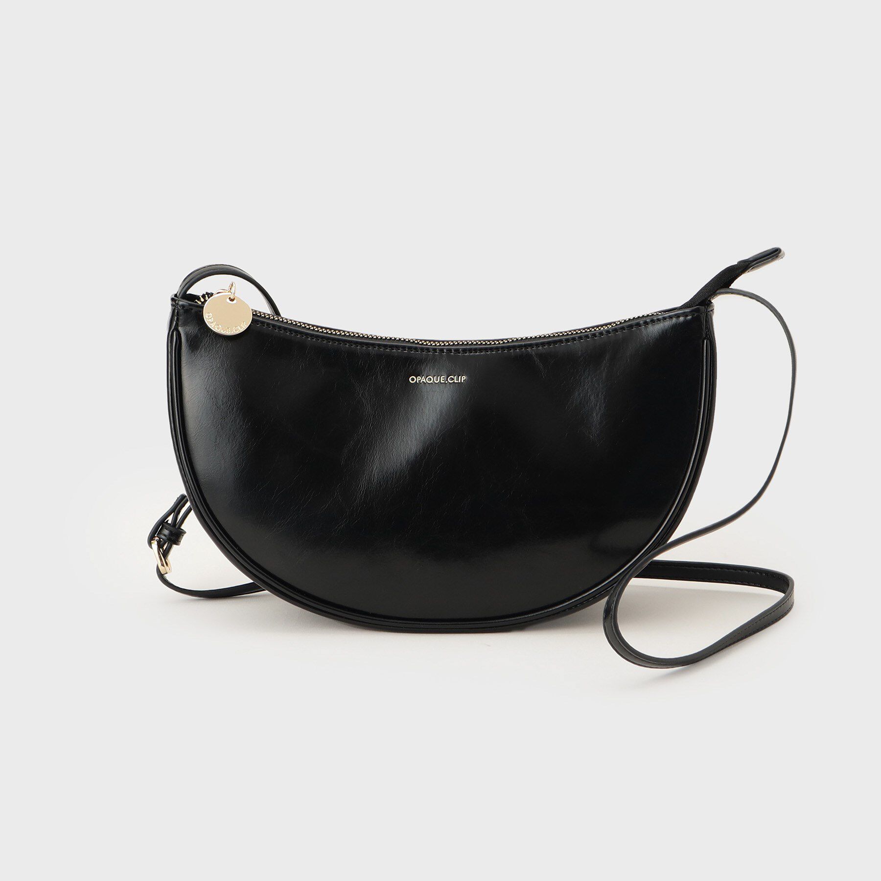 OPAQUE.CLIP「【軽量】オイル調合皮ムーンショルダーバッグ」|ショルダー・メッセンジャー|