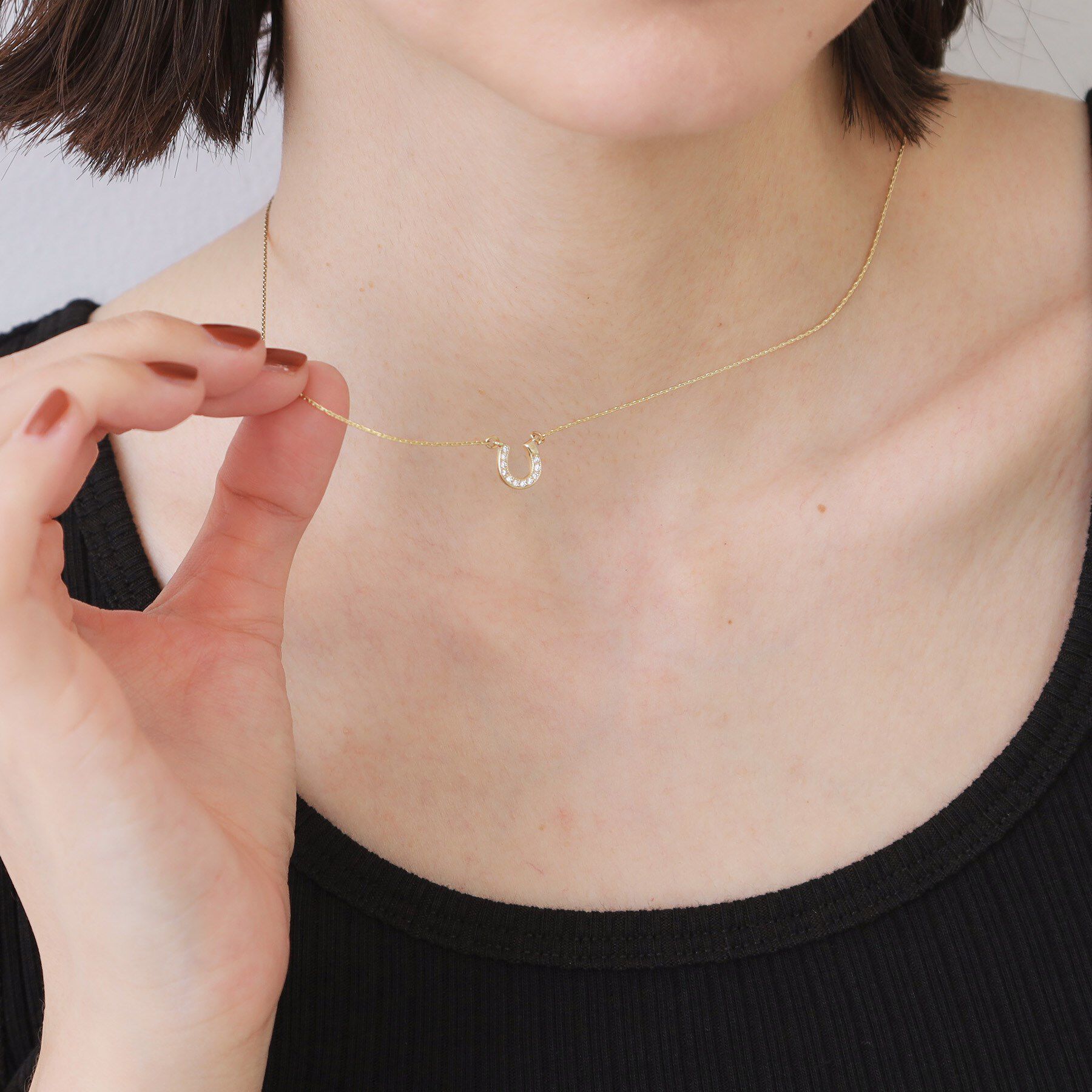 OPAQUE.CLIP「馬蹄ビジュープチペン」|ネックレス|