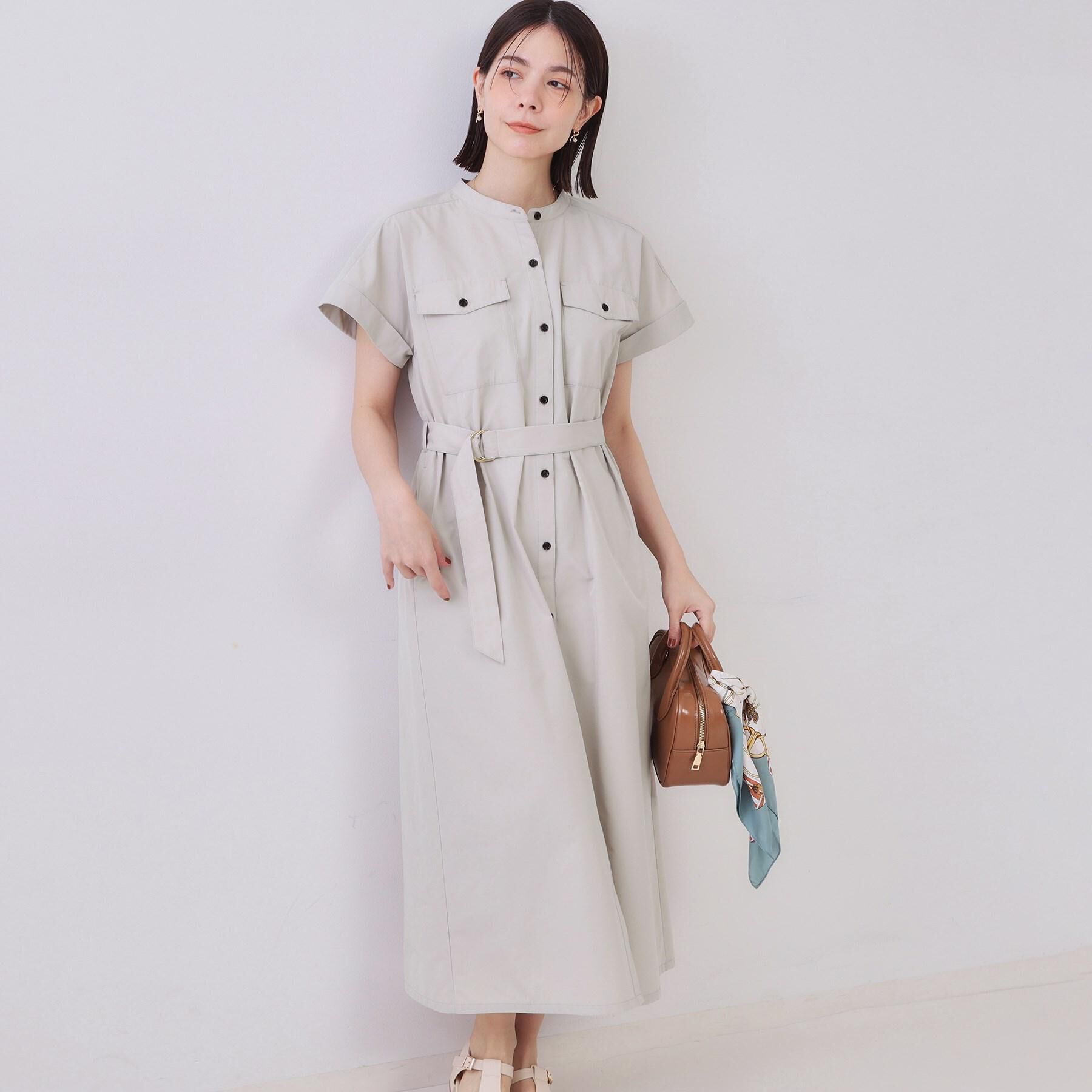 OPAQUE.CLIP「ダブルポケットシャツワンピース【洗濯機洗い可】」|ワンピース|
