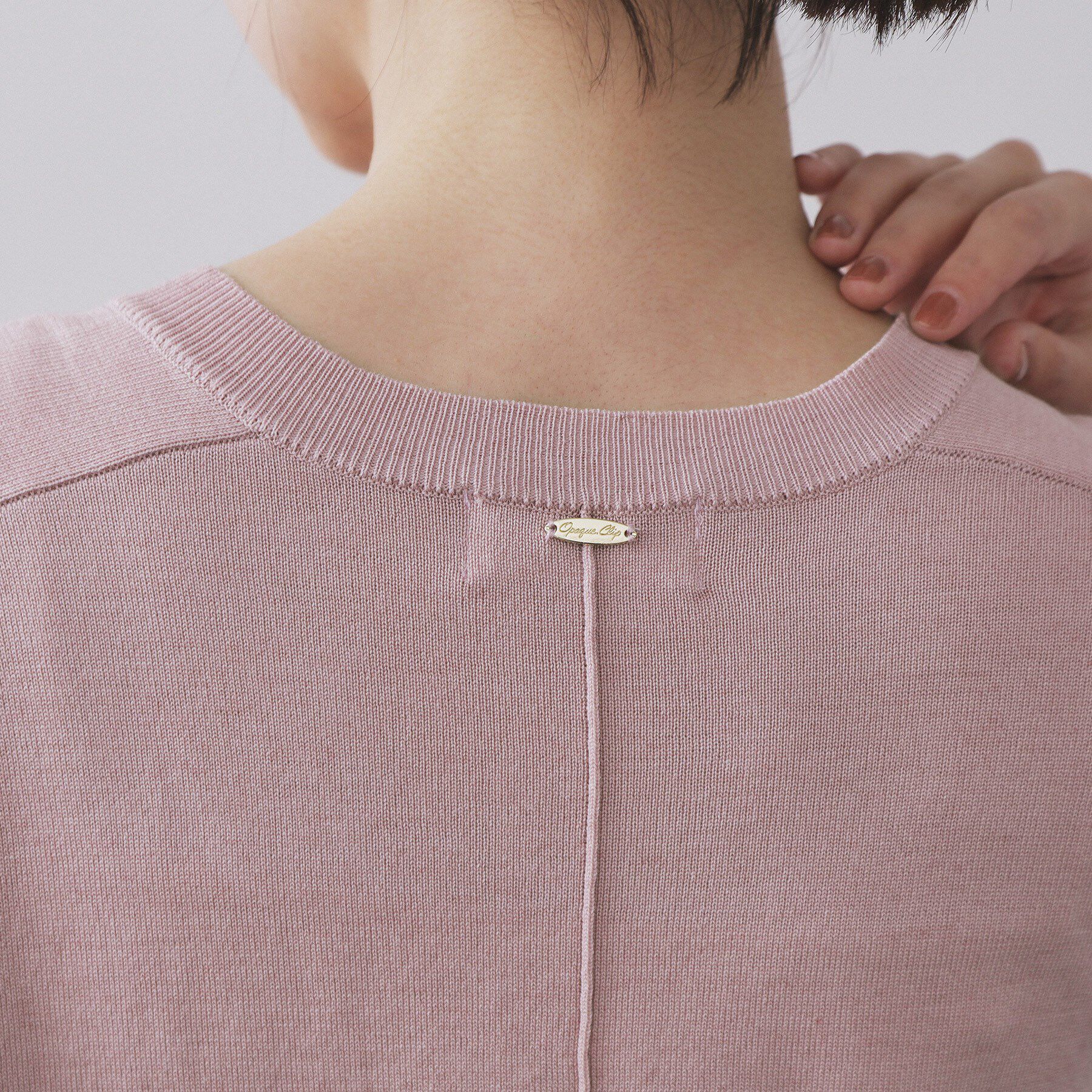 OPAQUE.CLIP「リラクシーVネックニット【洗濯機洗OK】《6col》」|ニット・セーター|