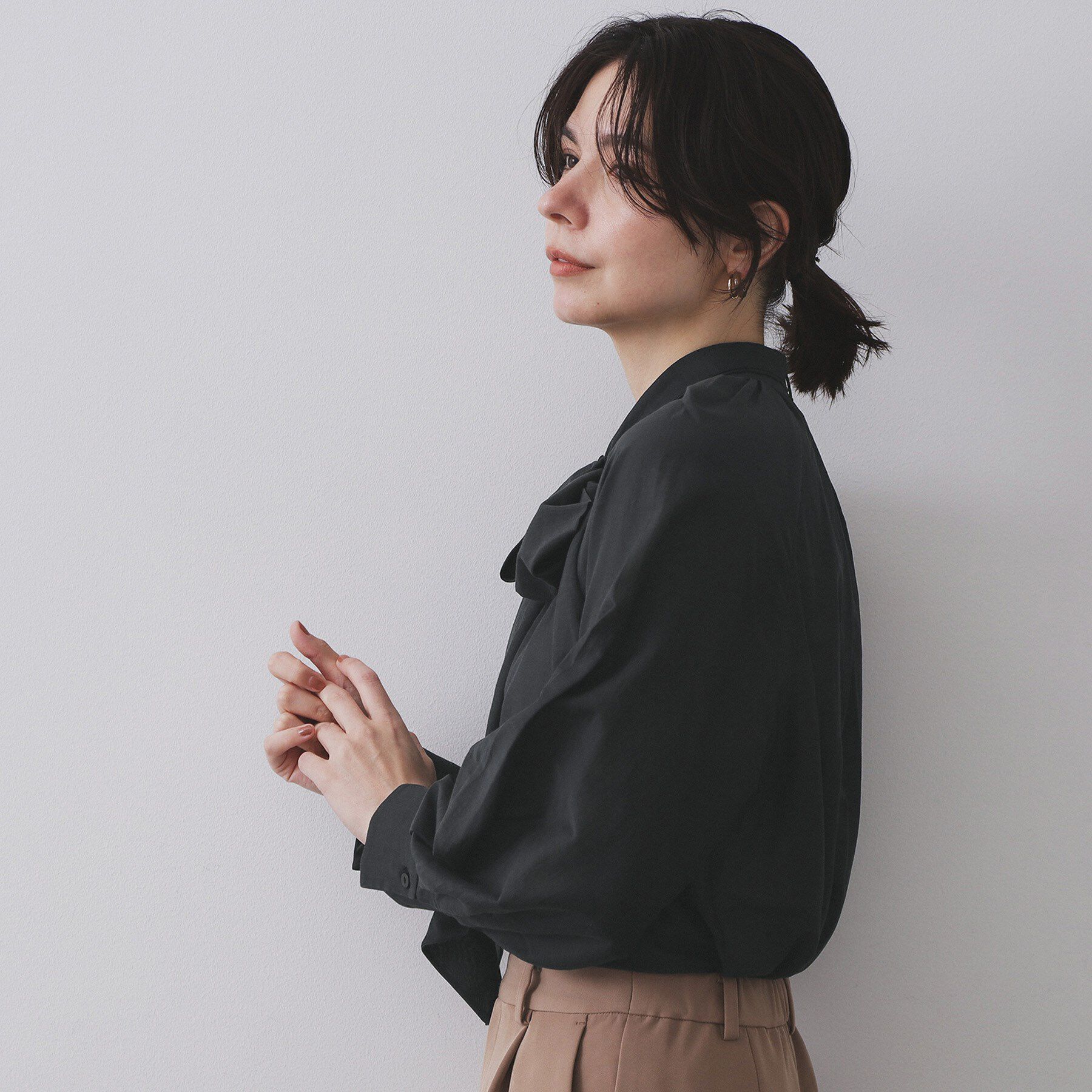 OPAQUE.CLIP「2WAYシアーボウタイブラウス【洗濯機洗い可】」|シャツ・ブラウス|