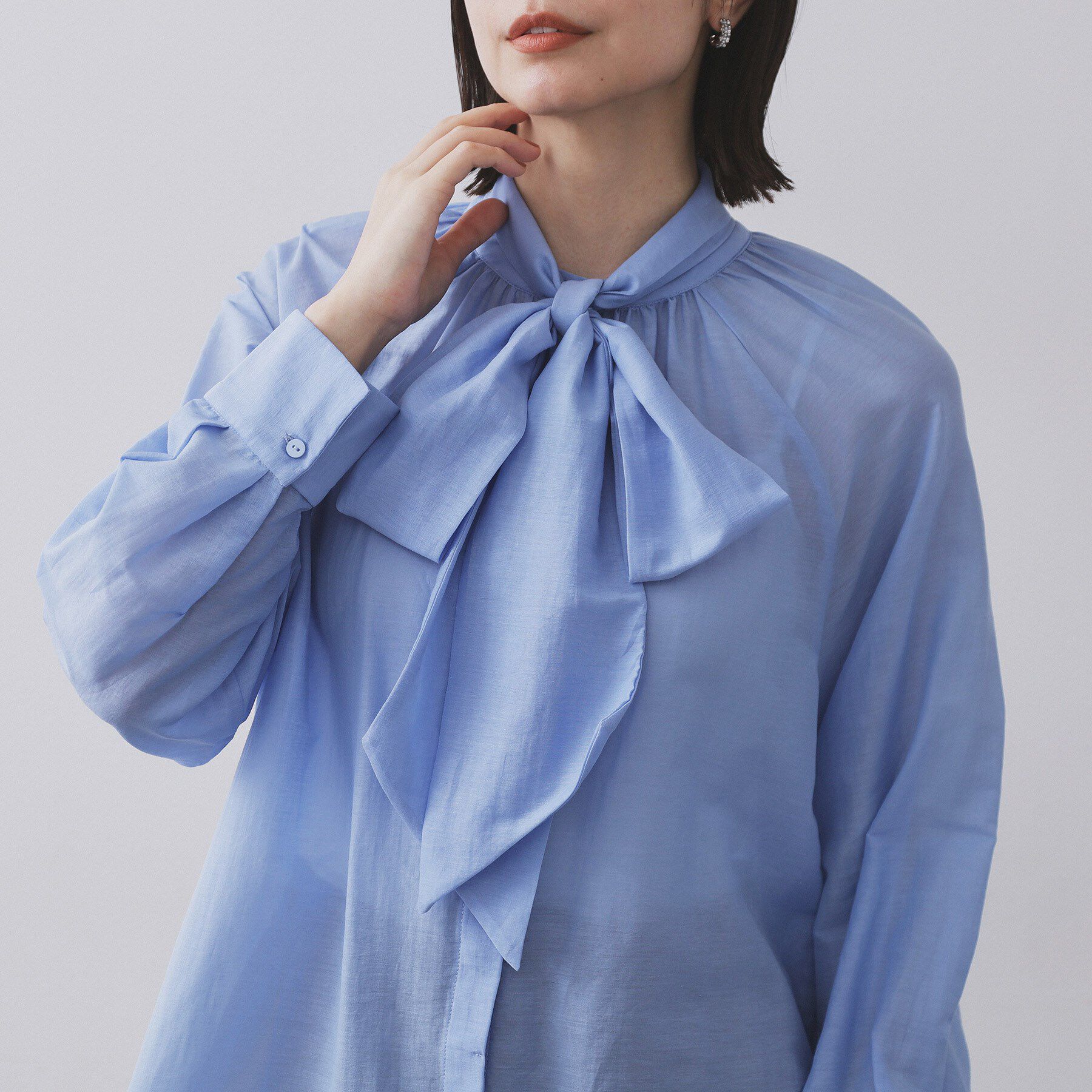OPAQUE.CLIP「2WAYシアーボウタイブラウス【洗濯機洗い可】」|シャツ・ブラウス|