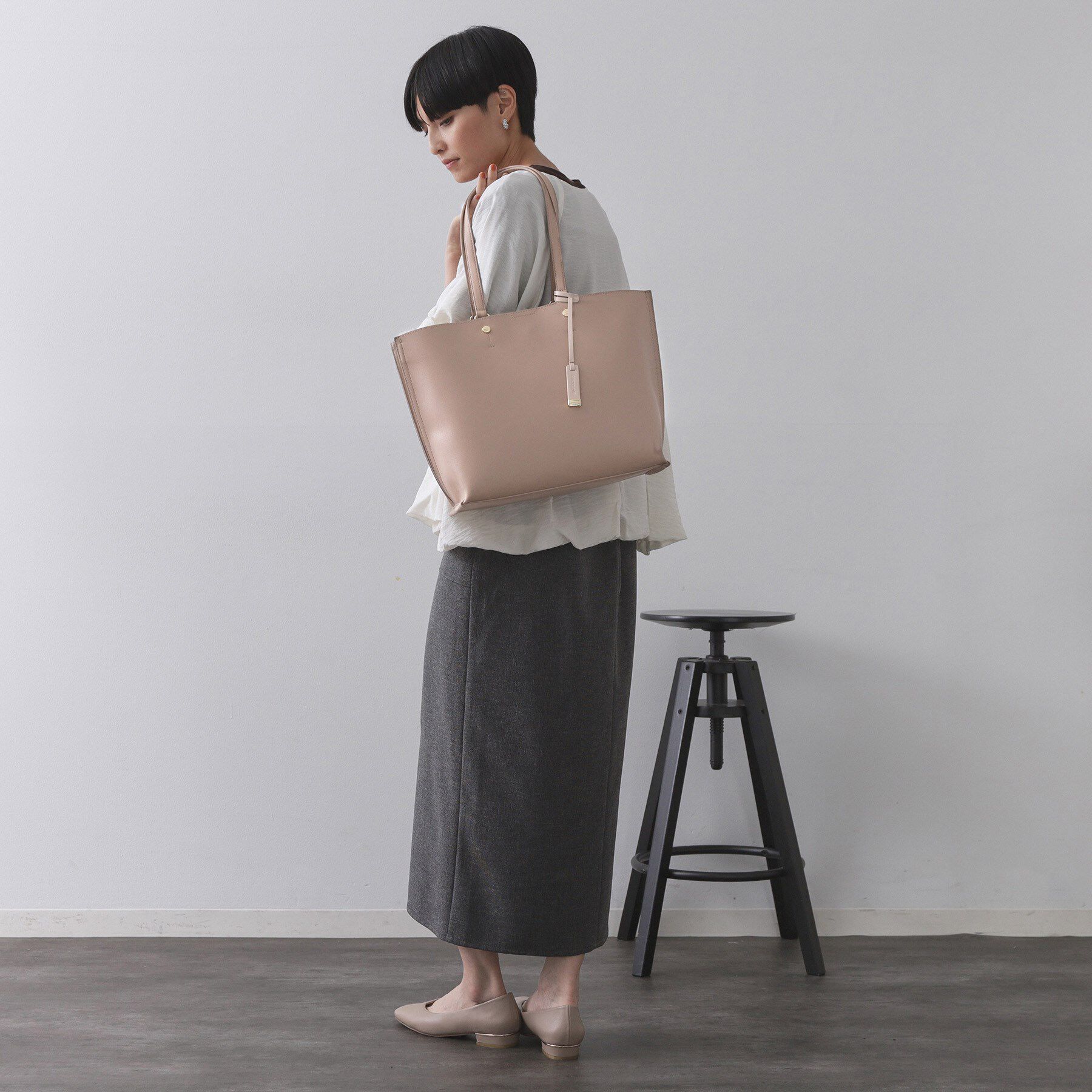 OPAQUE.CLIP「【名品/A4サイズ対応】バイカラースムーストートバッグ」|トートバッグ|