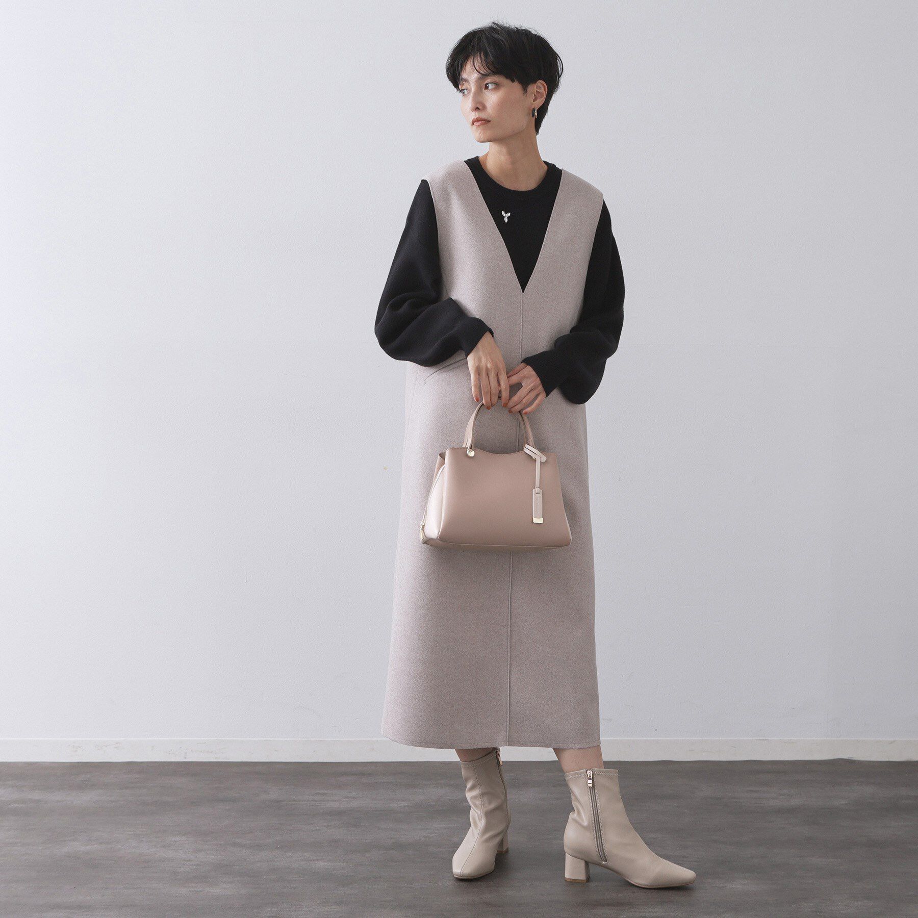 OPAQUE.CLIP「【2WAY/名品】バイカラーミドルボストンバッグ」|ショルダー・メッセンジャー|