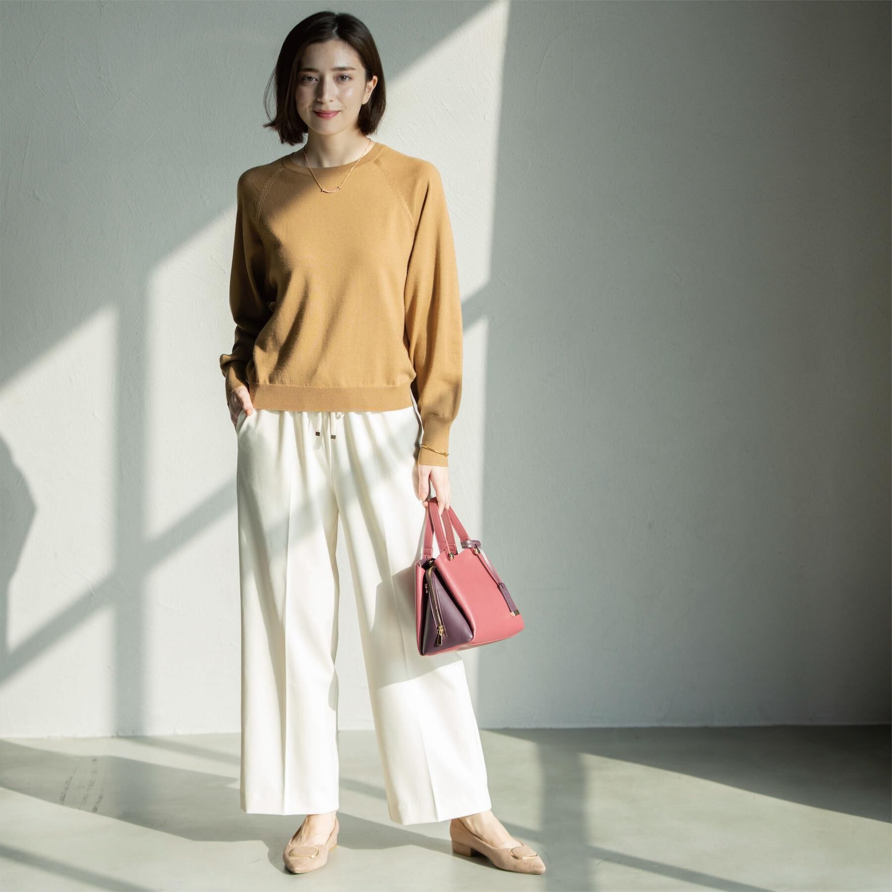 OPAQUE.CLIP「ウォームタッチ イージーワイドパンツ【洗濯機洗OK/ストレッチ】≪SS～LL≫」|その他|