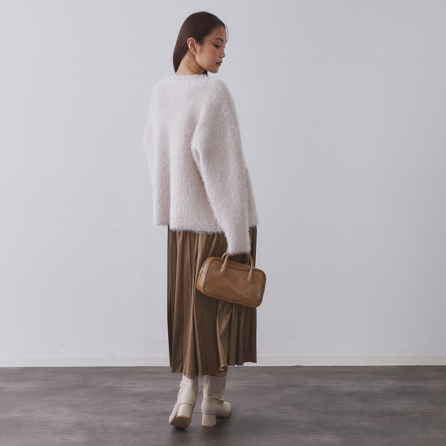 OPAQUE.CLIP「シャギーミドルカーディガン【洗濯機OK】《6col》」|カーディガン|