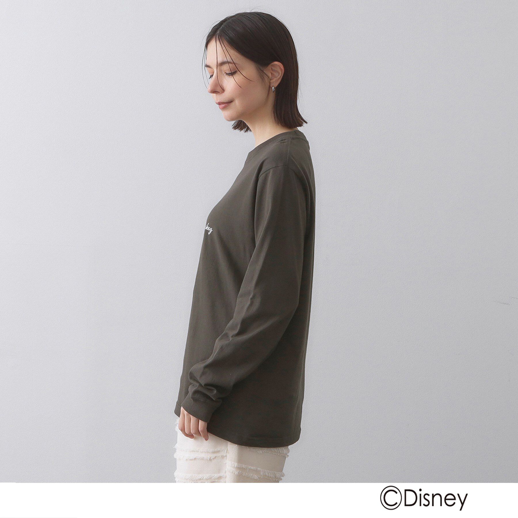 OPAQUE.CLIP「【Mickey Mouse】プリントロングTシャツ」|Tシャツ・カットソー|